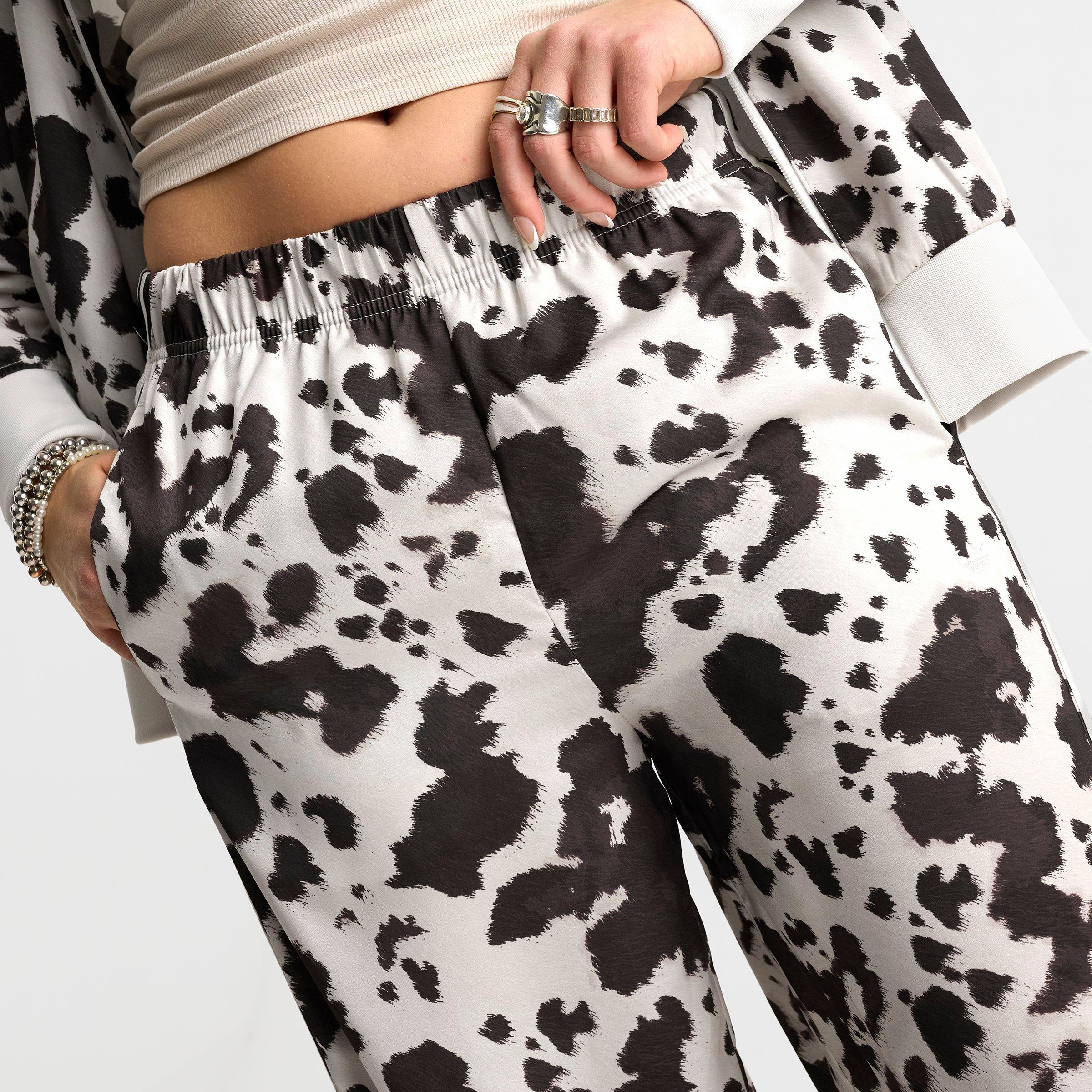 Women's adidas Originals Cow Print Satin Wide-Leg Pants