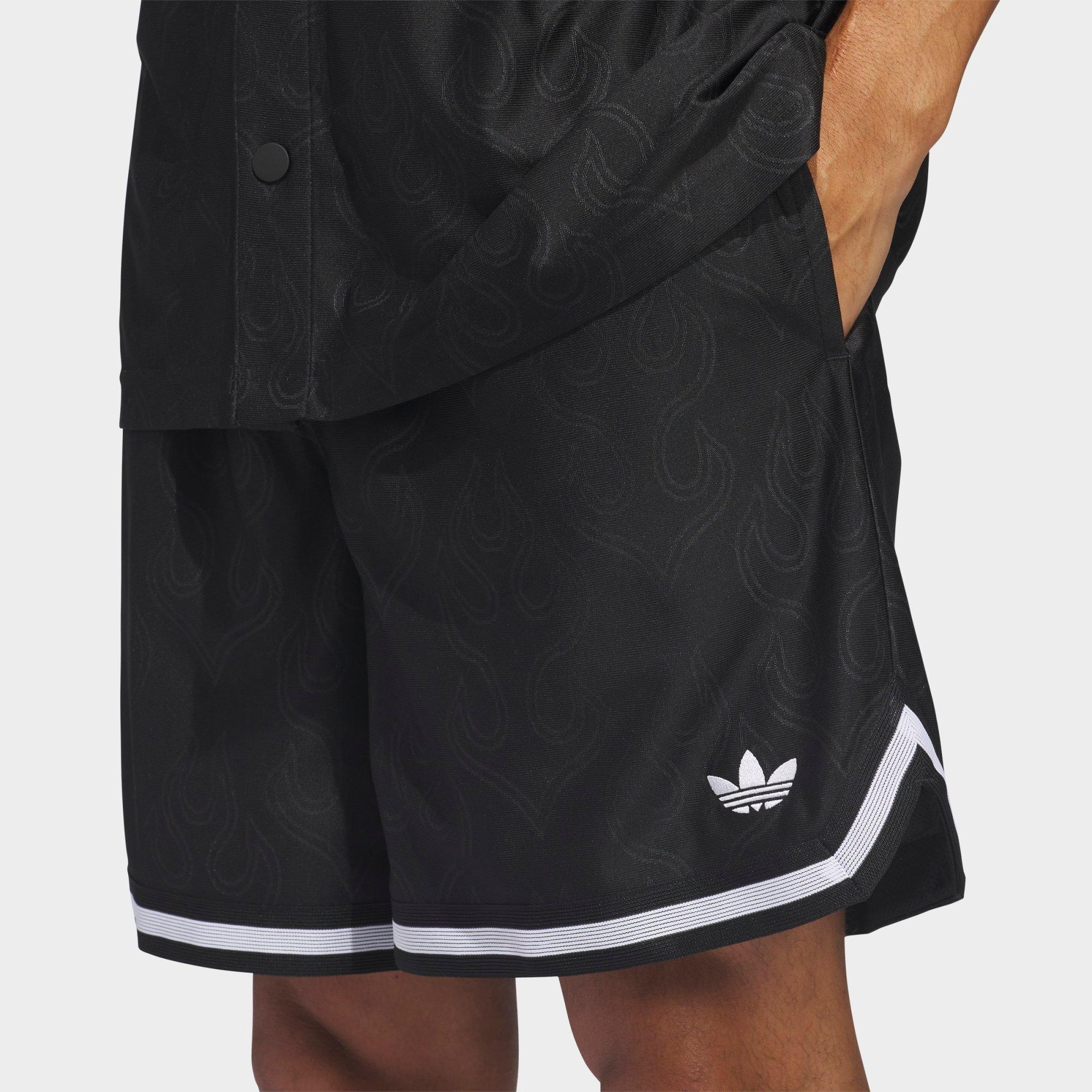Men's adidas Originals Flame Jacquard Print Basketball Shorts