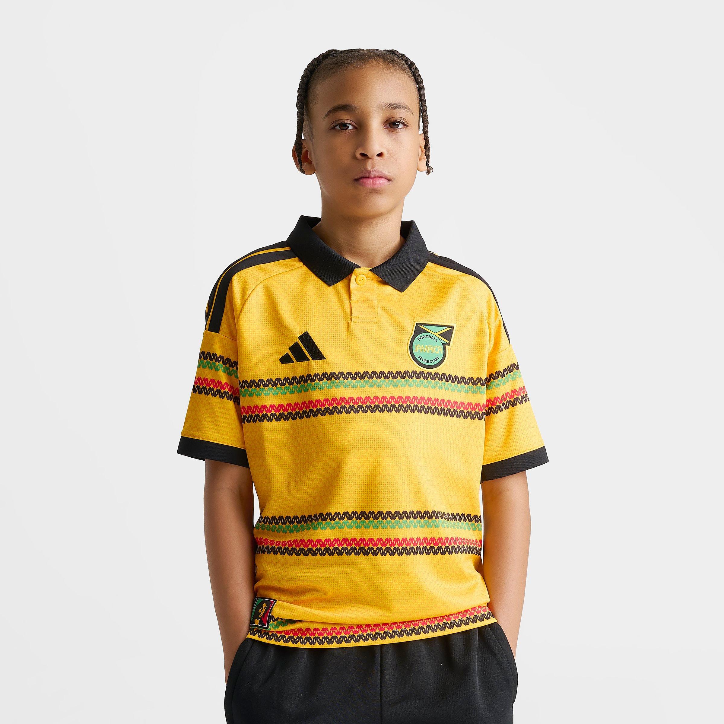 Big Kids' adidas x Bob Marley Jamaica 26 Home Replica Soccer Jersey