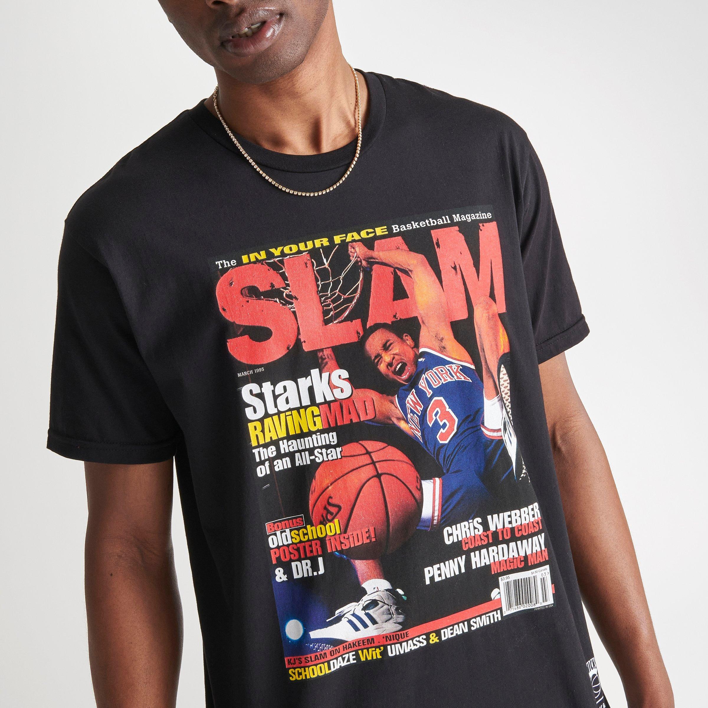 Men's Mitchell & Ness Slam Magazine John Starks Cover Graphic T-Shirt