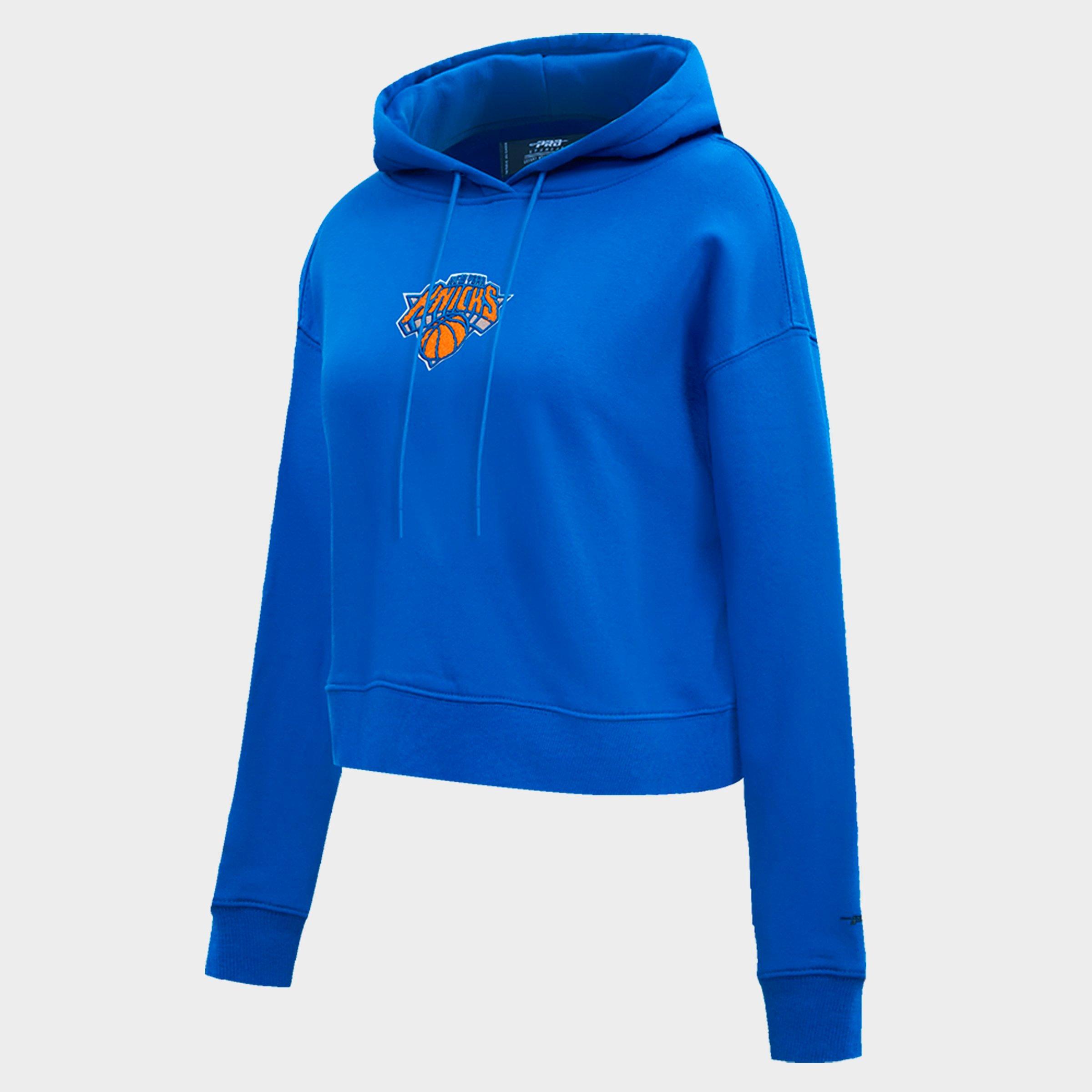 Women's Pro Standard New York Knicks NBA Classic Fleece Cropped Pullover Hoodie