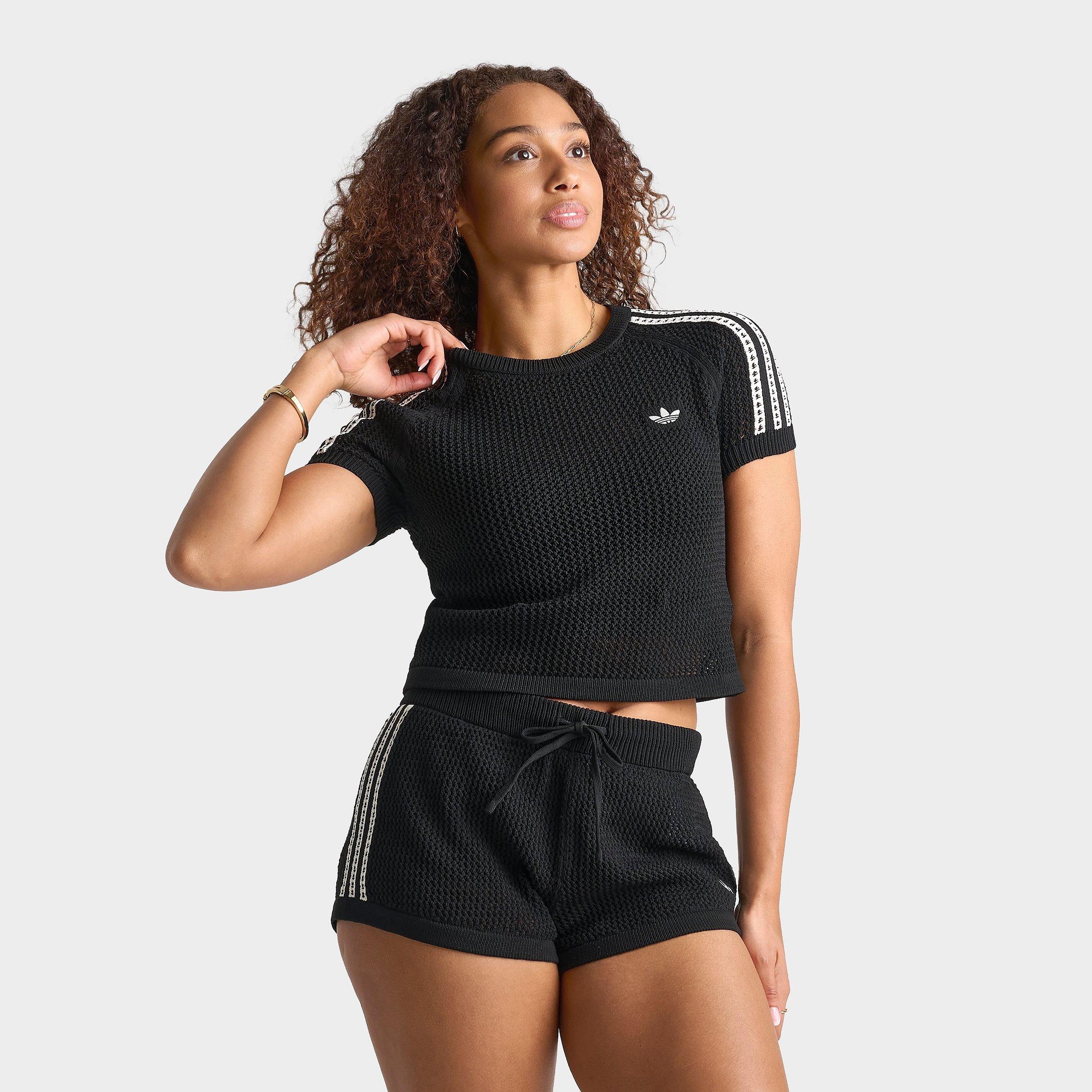 Women's adidas Originals Knitted Crochet Cali T-Shirt | JD Sports