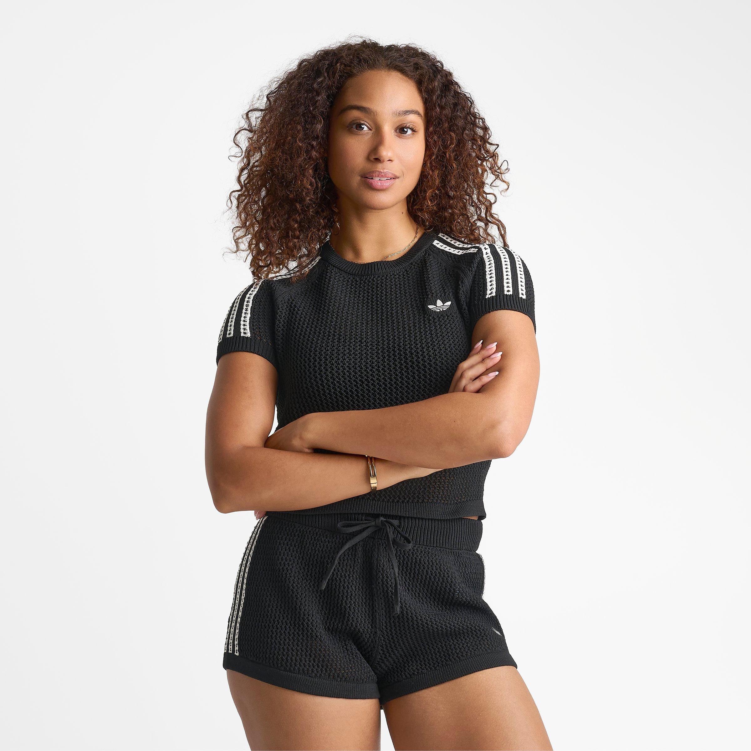 Women's adidas Originals Knitted Crochet Cali T-Shirt