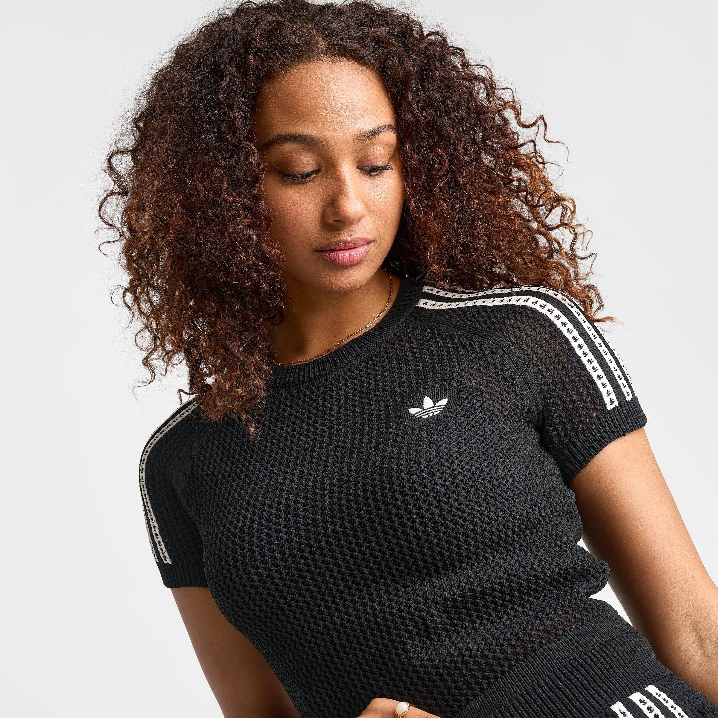 Women's adidas Originals Knitted Crochet Cali T-Shirt