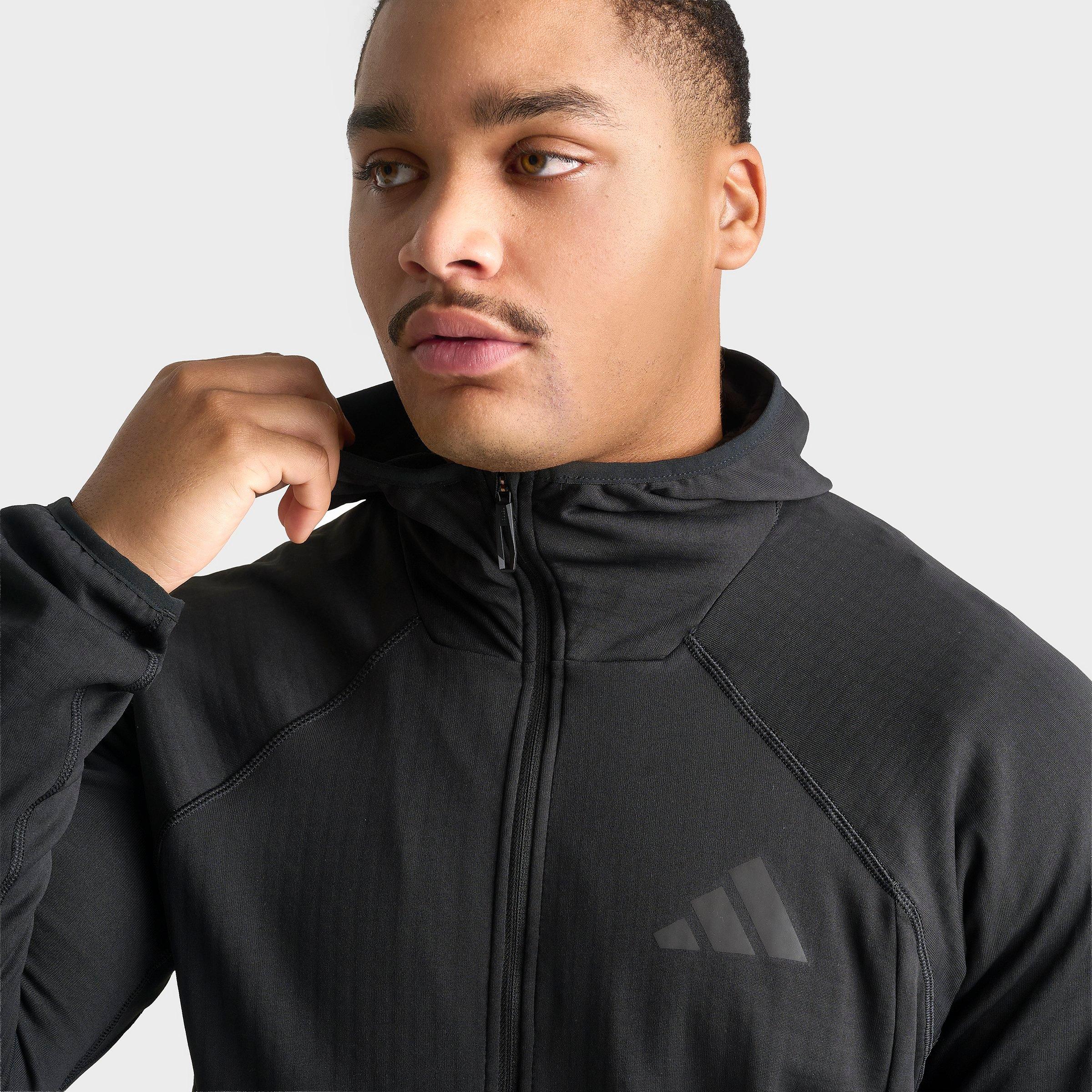Men's adidas TERREX Xperior Climawarm+ Ventknit Fleece Full-Zip Hooded Jacket