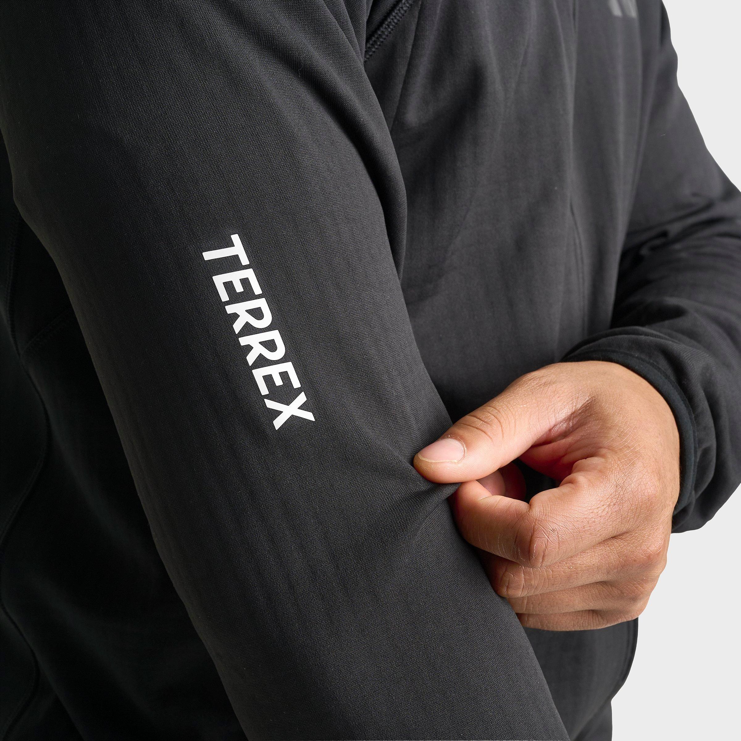 Men's adidas TERREX Xperior Climawarm+ Ventknit Fleece Full-Zip Hooded Jacket