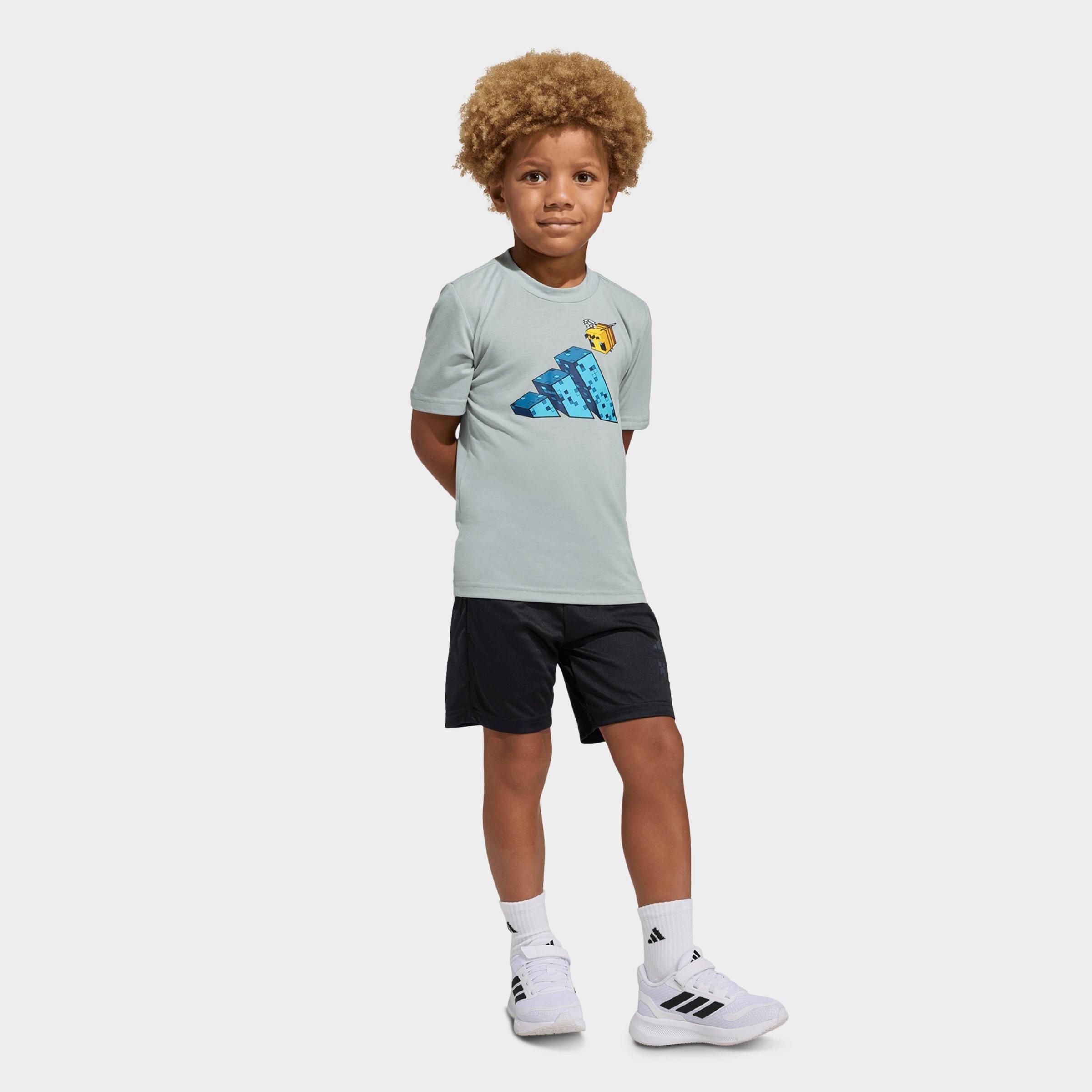 Toddler and Little Kids' adidas x Minecraft Training T-Shirt Shorts Set