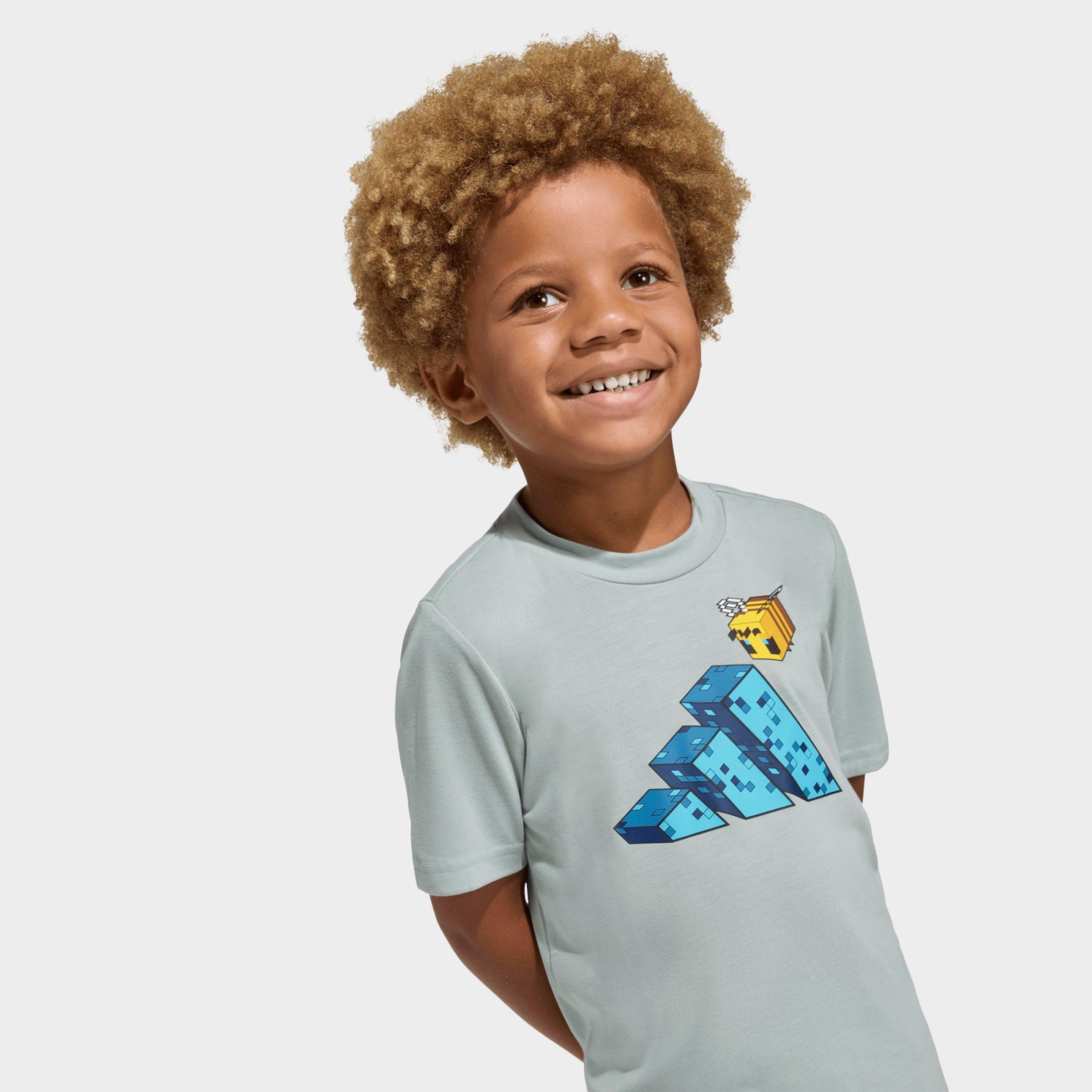 Toddler and Little Kids' adidas x Minecraft Training T-Shirt Shorts Set