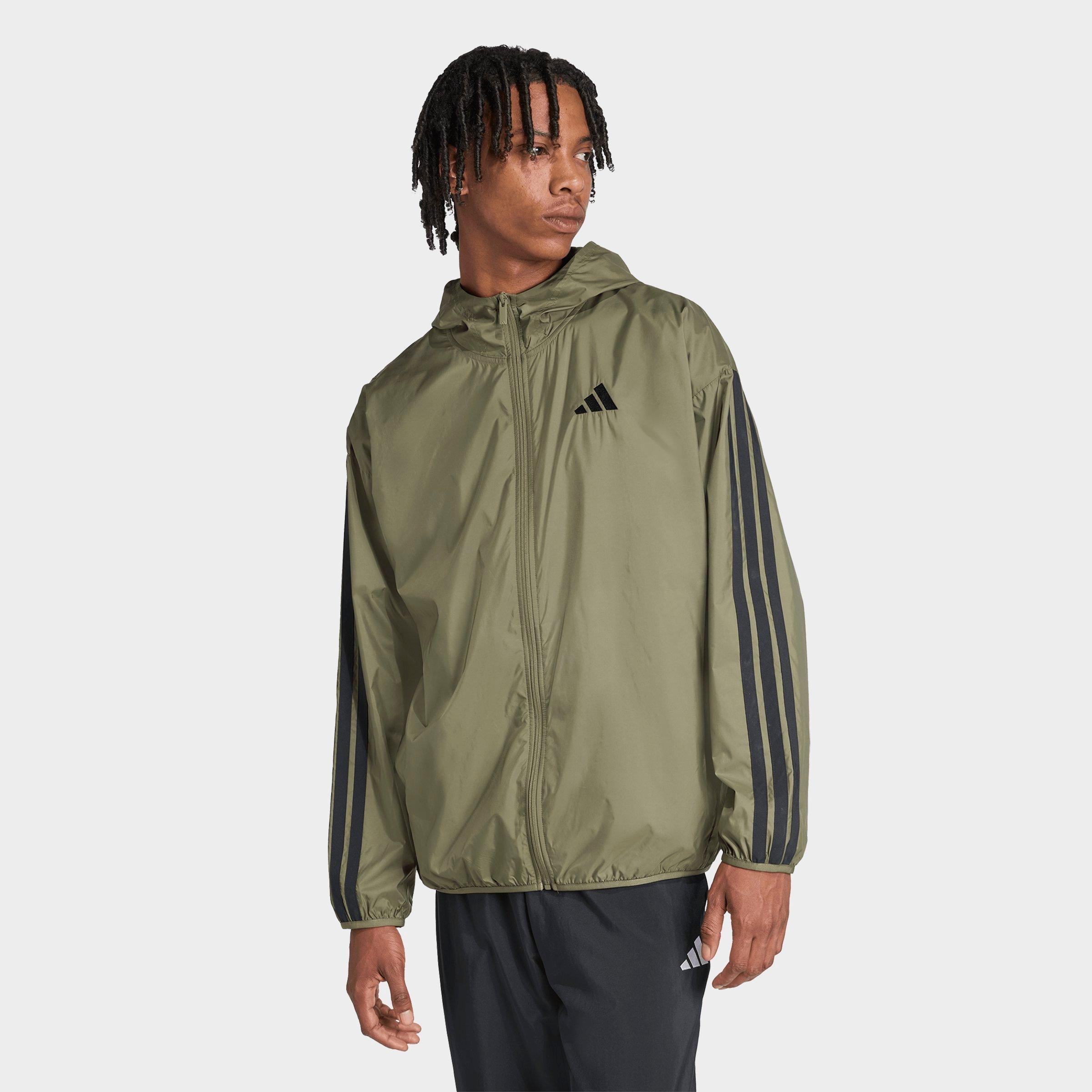 Men's adidas Essentials 3-Stripes Full-Zip Windbreaker Jacket | JD