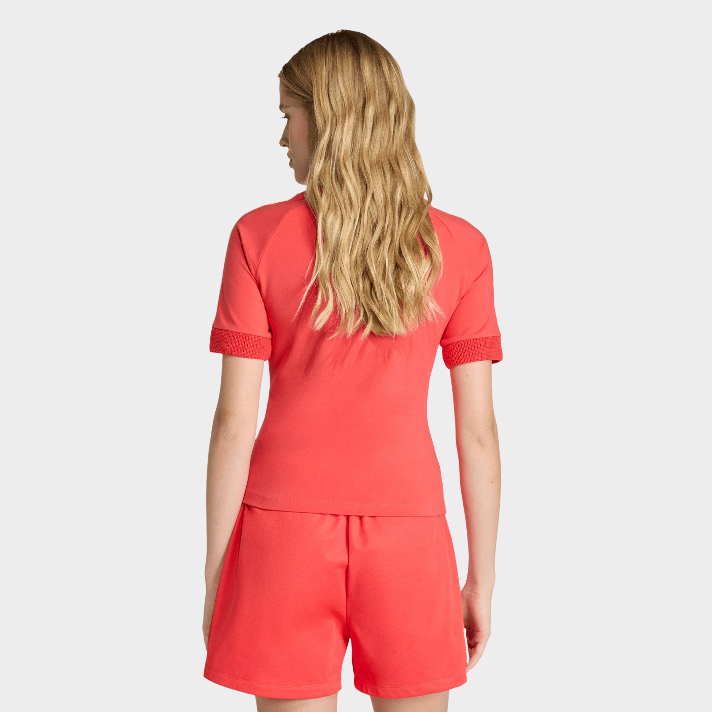 Women's adidas Originals Cali Knitted Crochet Details T-Shirt 