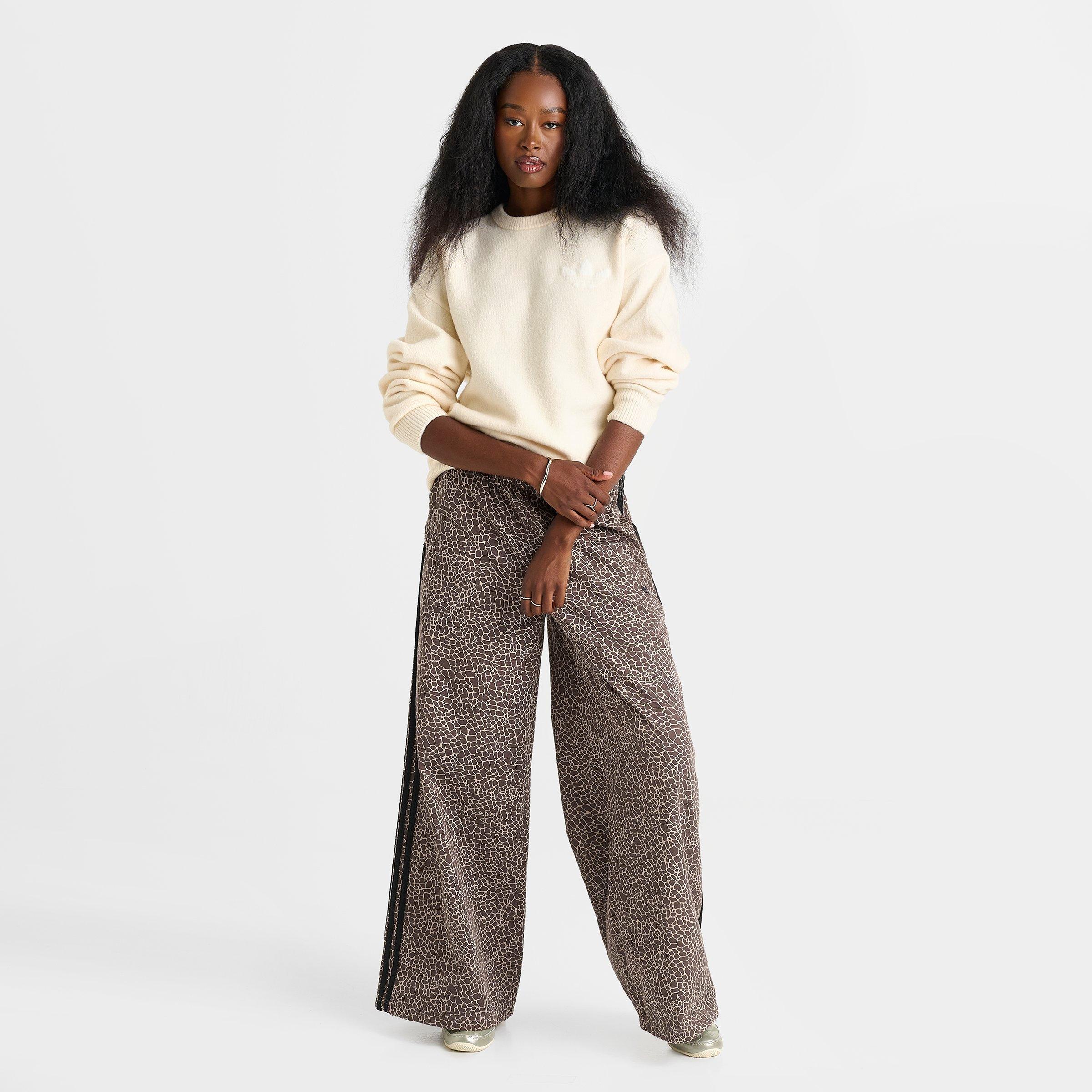 Women's adidas Originals Firebird Allover Print Oversized Denim Pants