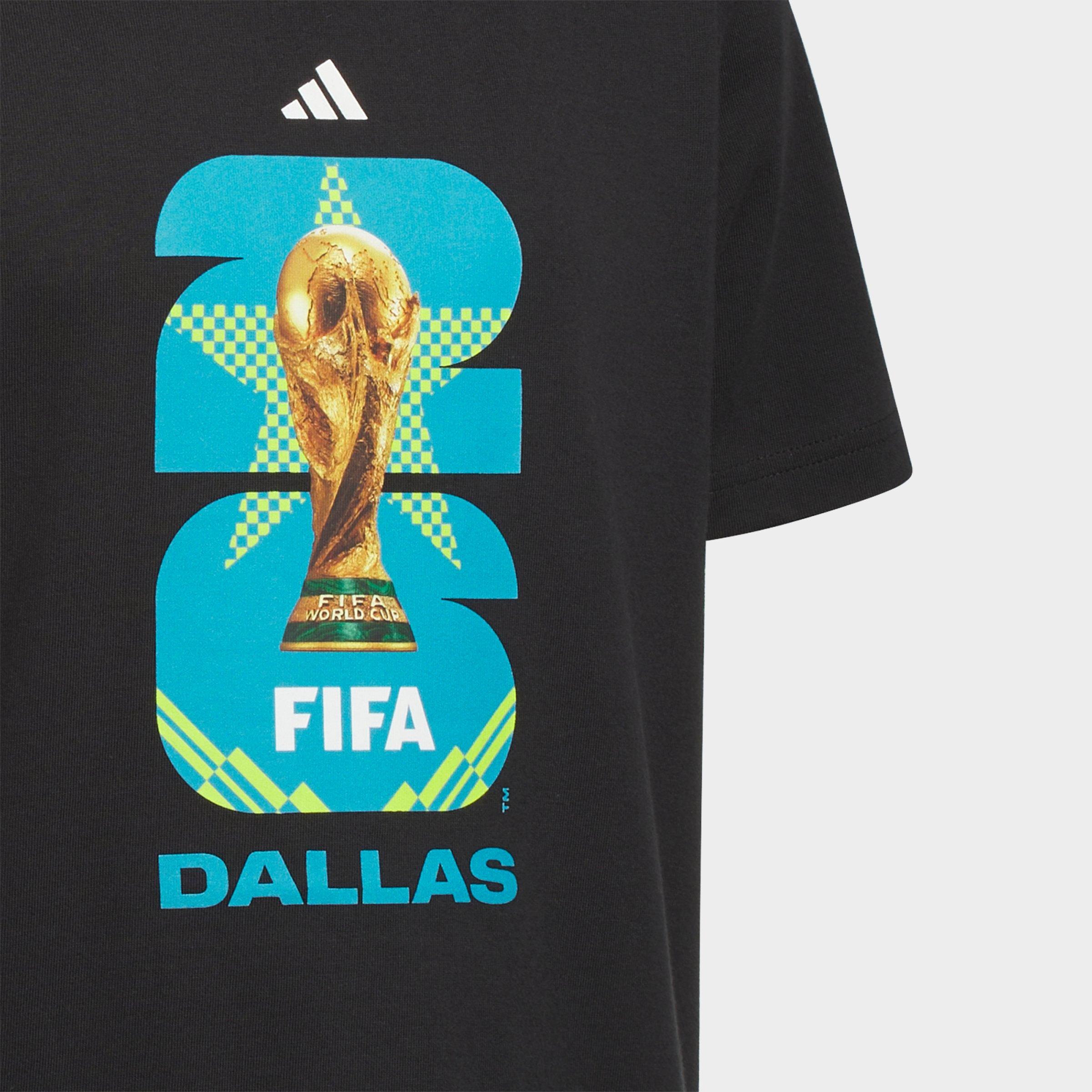 Big Kids' adidas FIFA World Cup 26 Host City Dallas Graphic Soccer T-Shirt