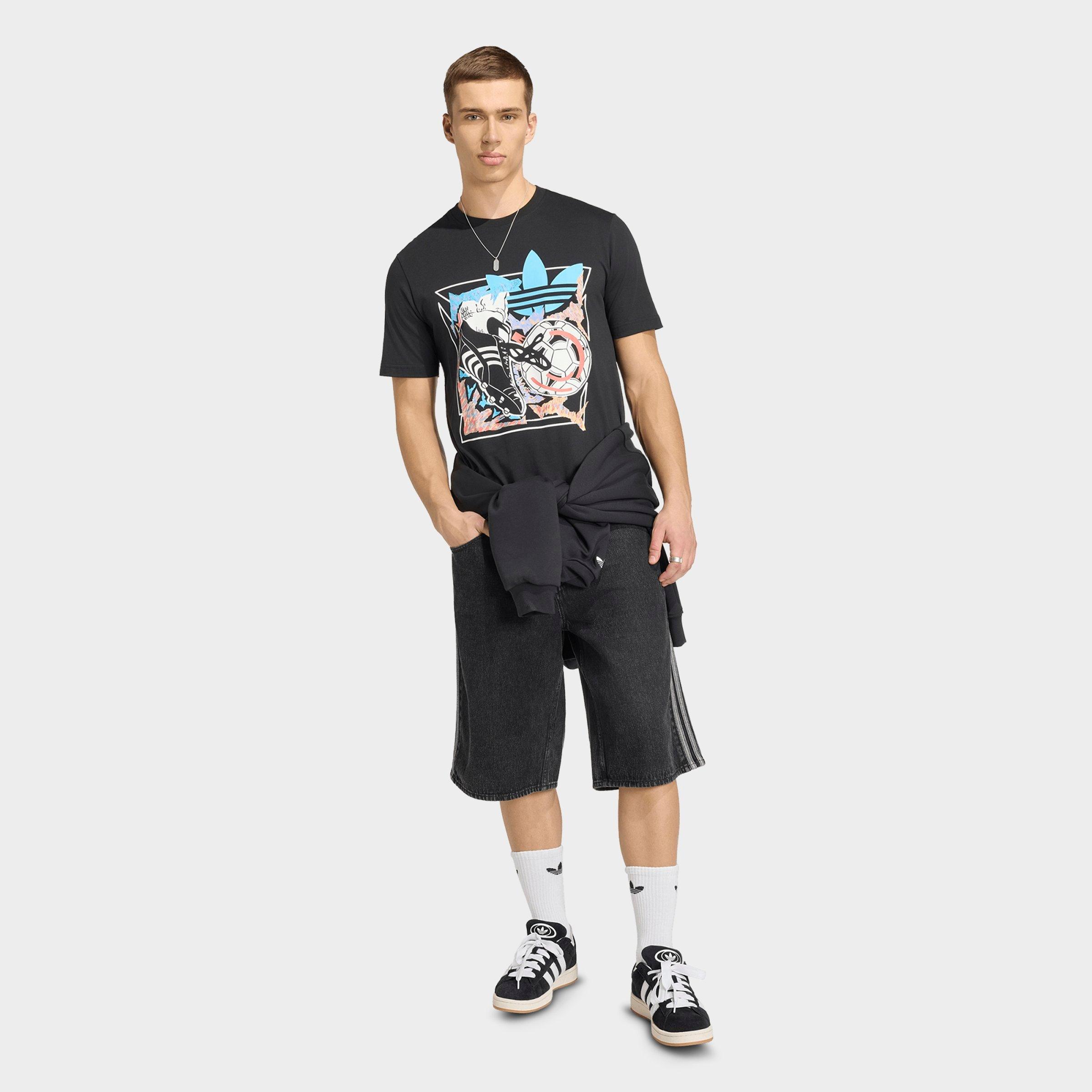 Men's adidas Originals Archive Anime Soccer Graphic T-Shirt
