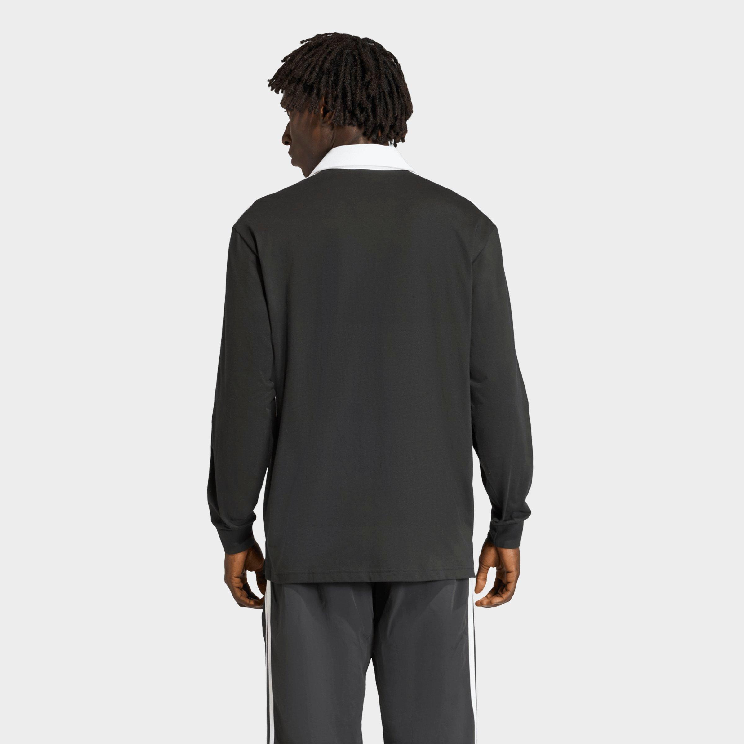 Men's adidas Originals 3-Stripes Rugby Long-Sleeve Polo Shirt