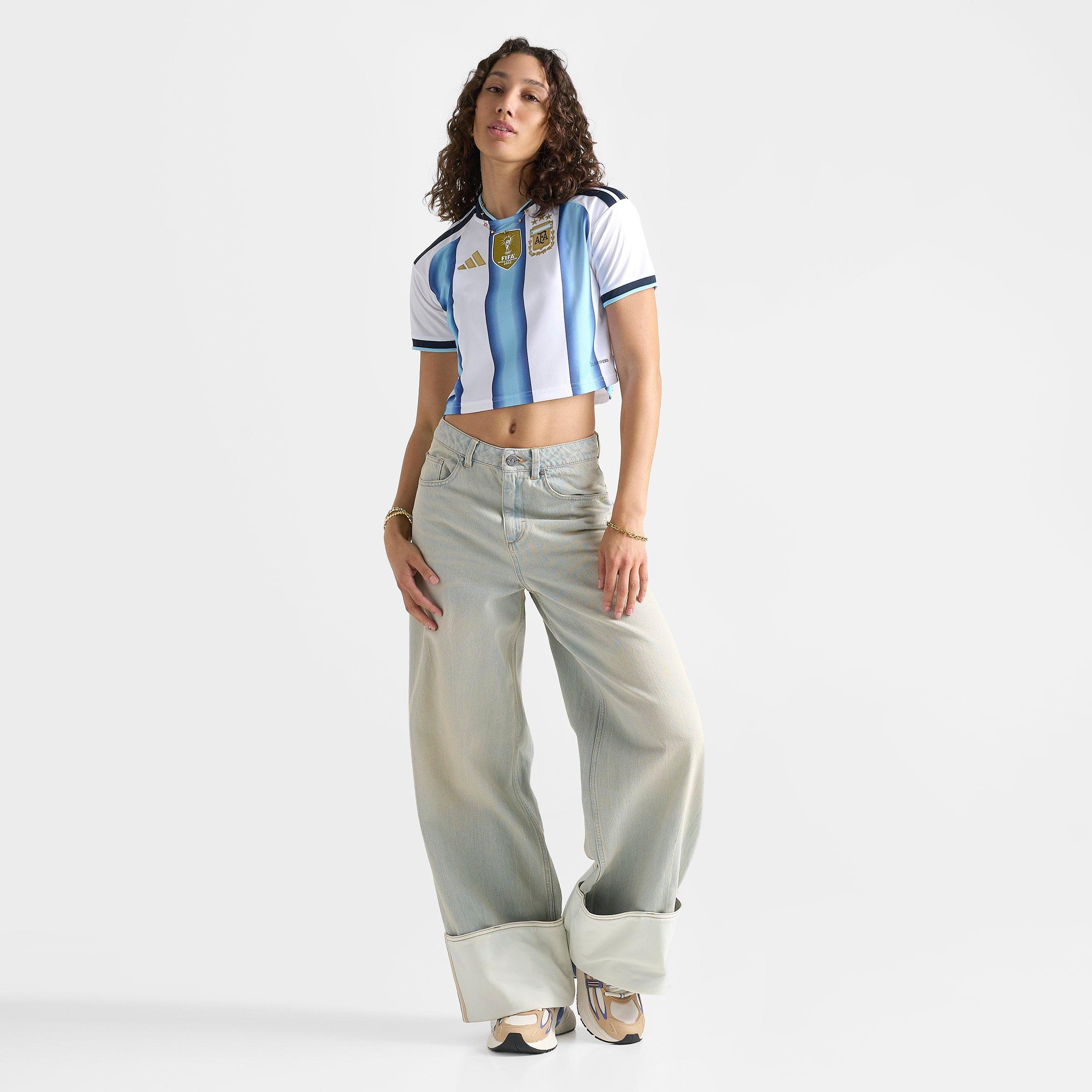 Women's adidas Argentina 2026 Home Cropped Jersey