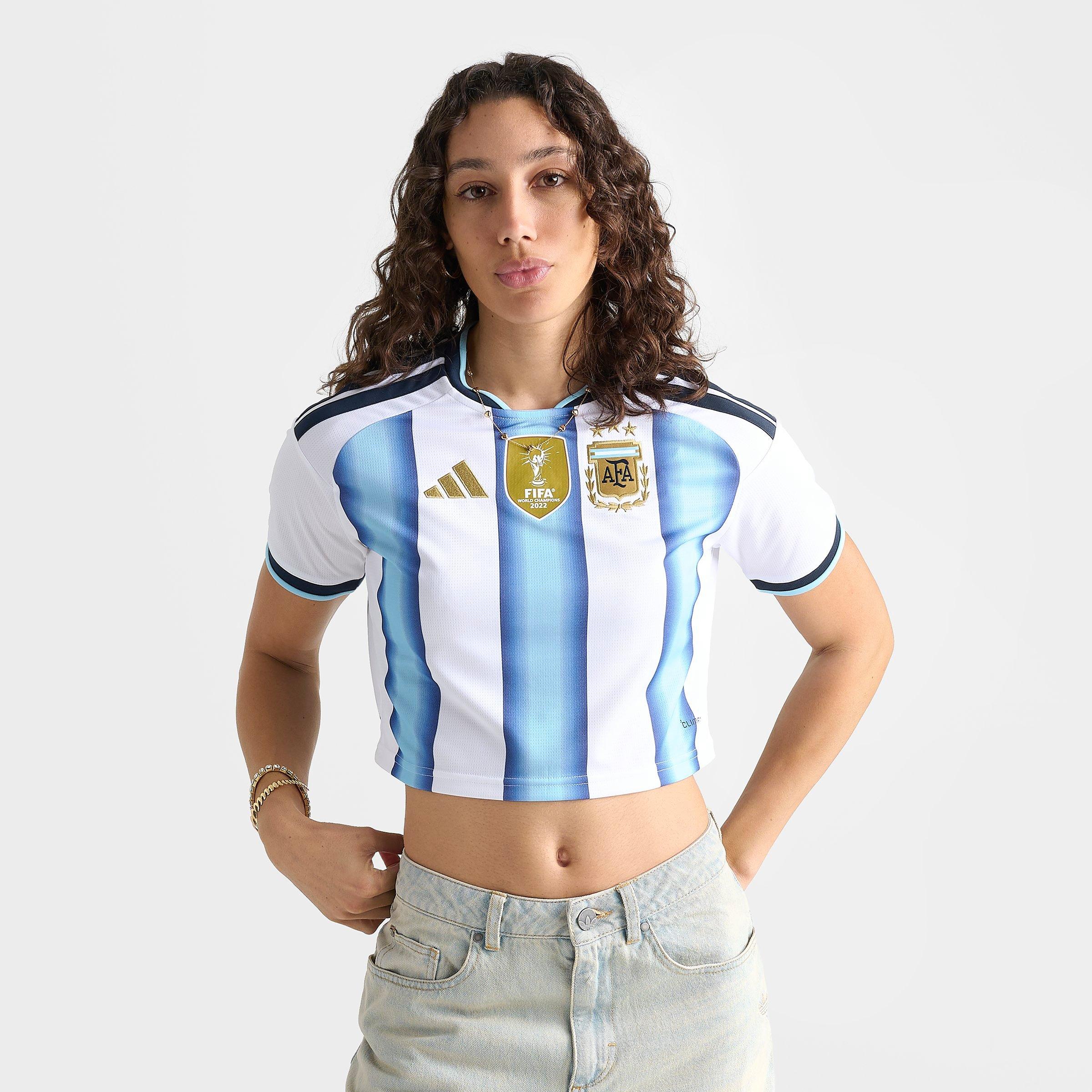 Women's adidas Argentina 2026 Home Cropped Jersey