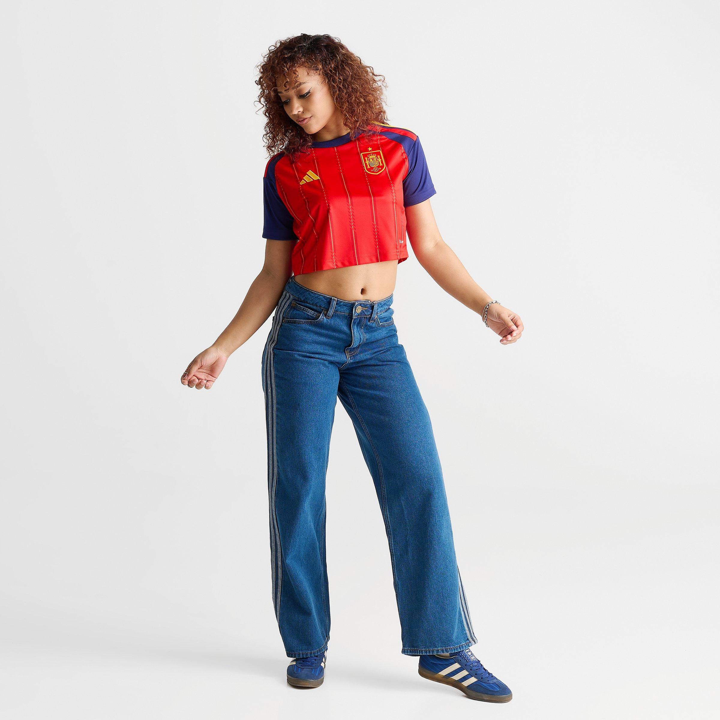 Women's adidas Spain 2026 Home Cropped Jersey