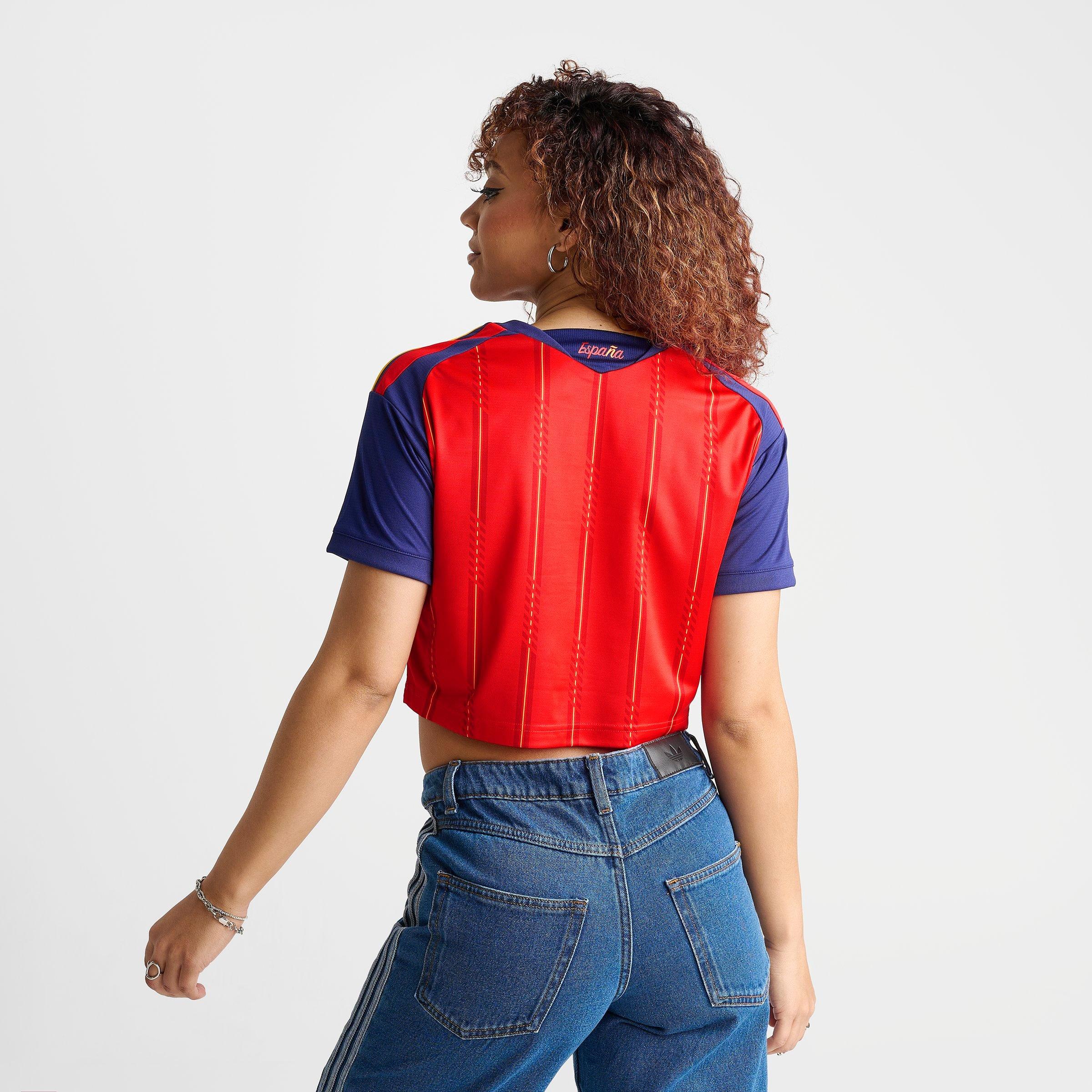 Women's adidas Spain 2026 Home Cropped Jersey