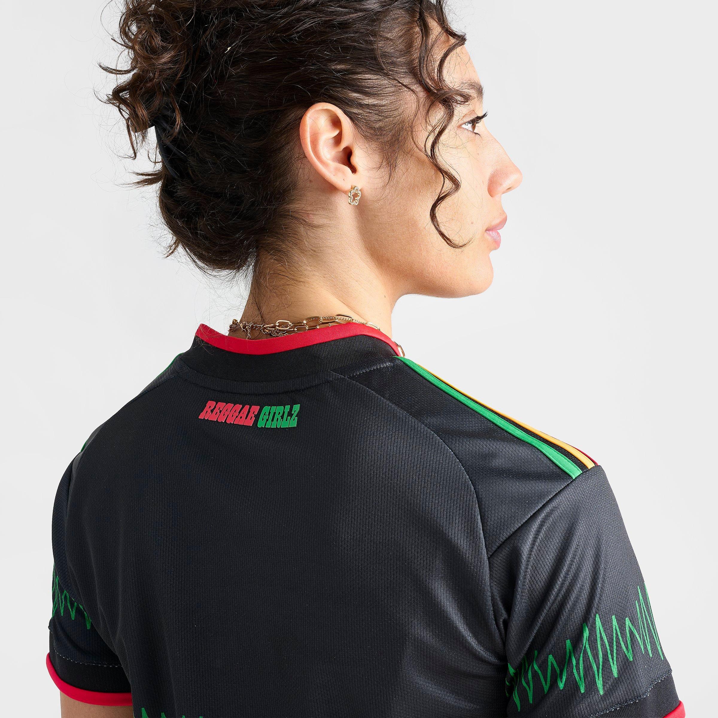 Women's adidas Originals Jamaica 26 x Bob Marley Home Cropped Jersey