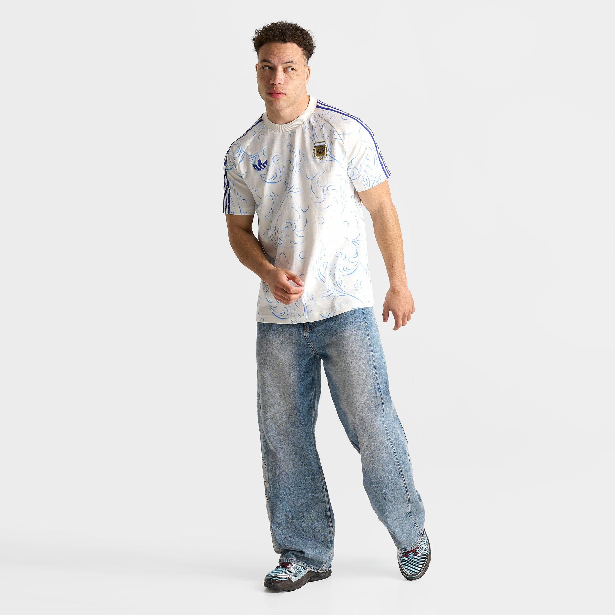 Men's adidas Originals Argentina Soccer Allover Print T-Shirt