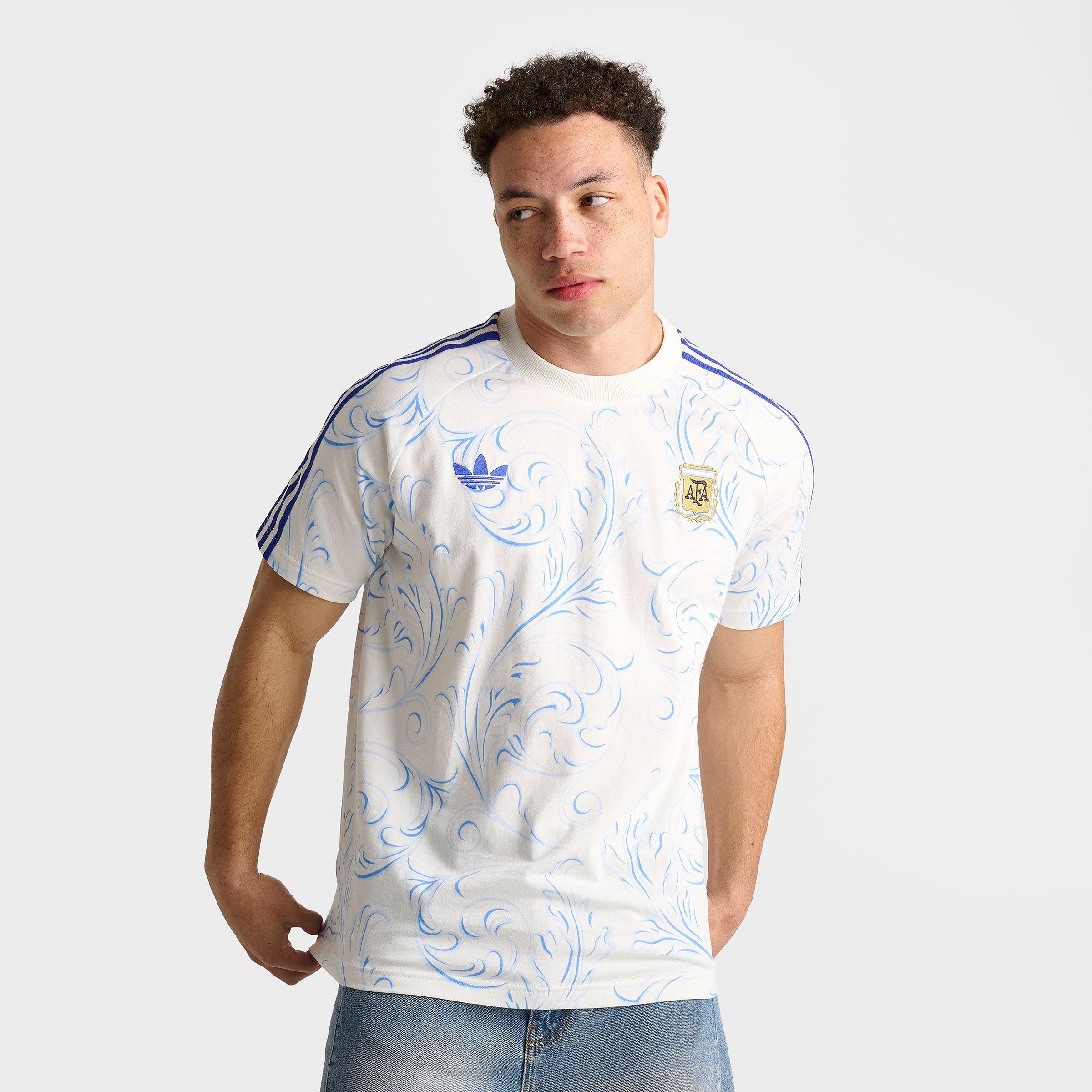 Men's adidas Originals Argentina Soccer Allover Print T-Shirt