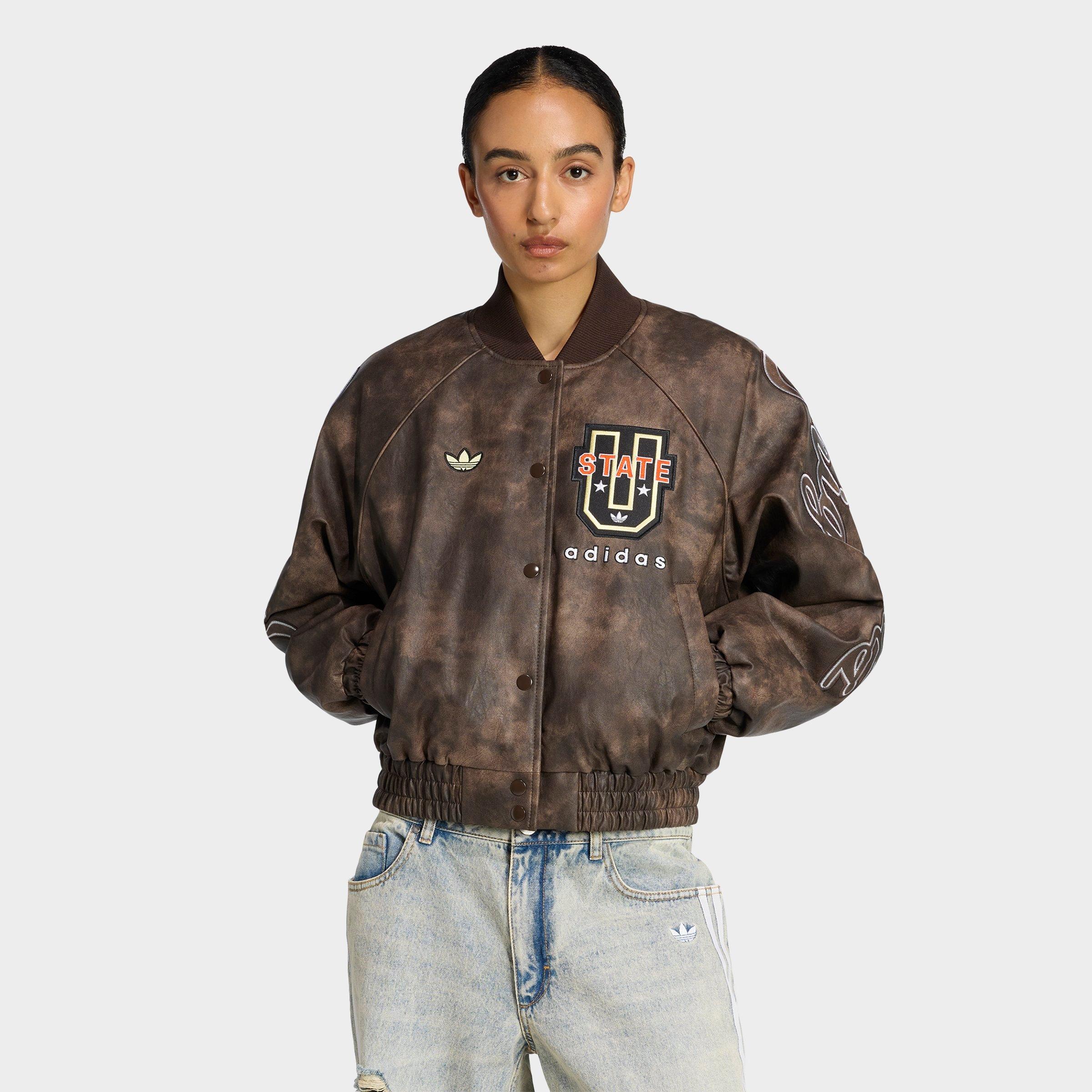 Women's adidas Originals Athletic Department Vintage Faux Leather Jacket