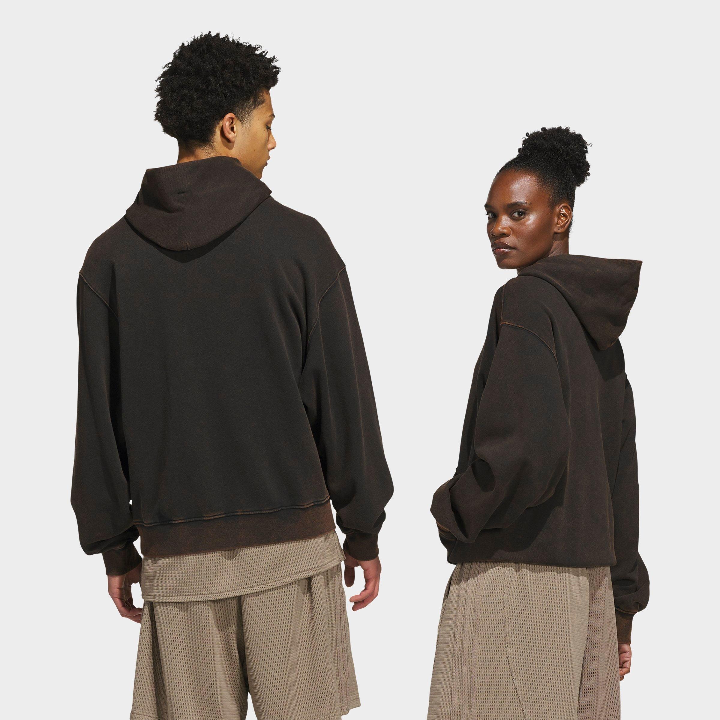 Men's adidas Basketball Washed Fleece Pullover Hoodie