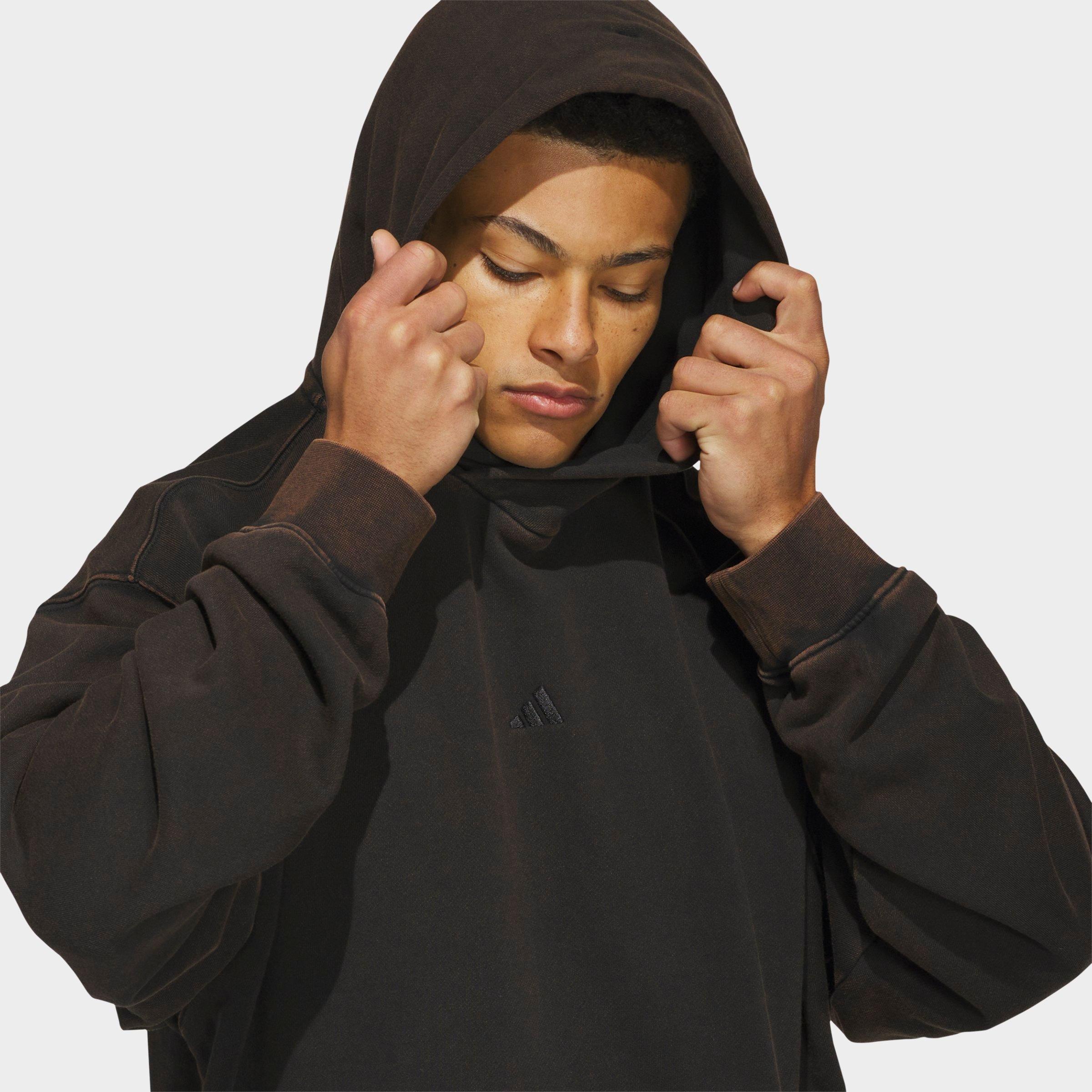 Men's adidas Basketball Washed Fleece Pullover Hoodie