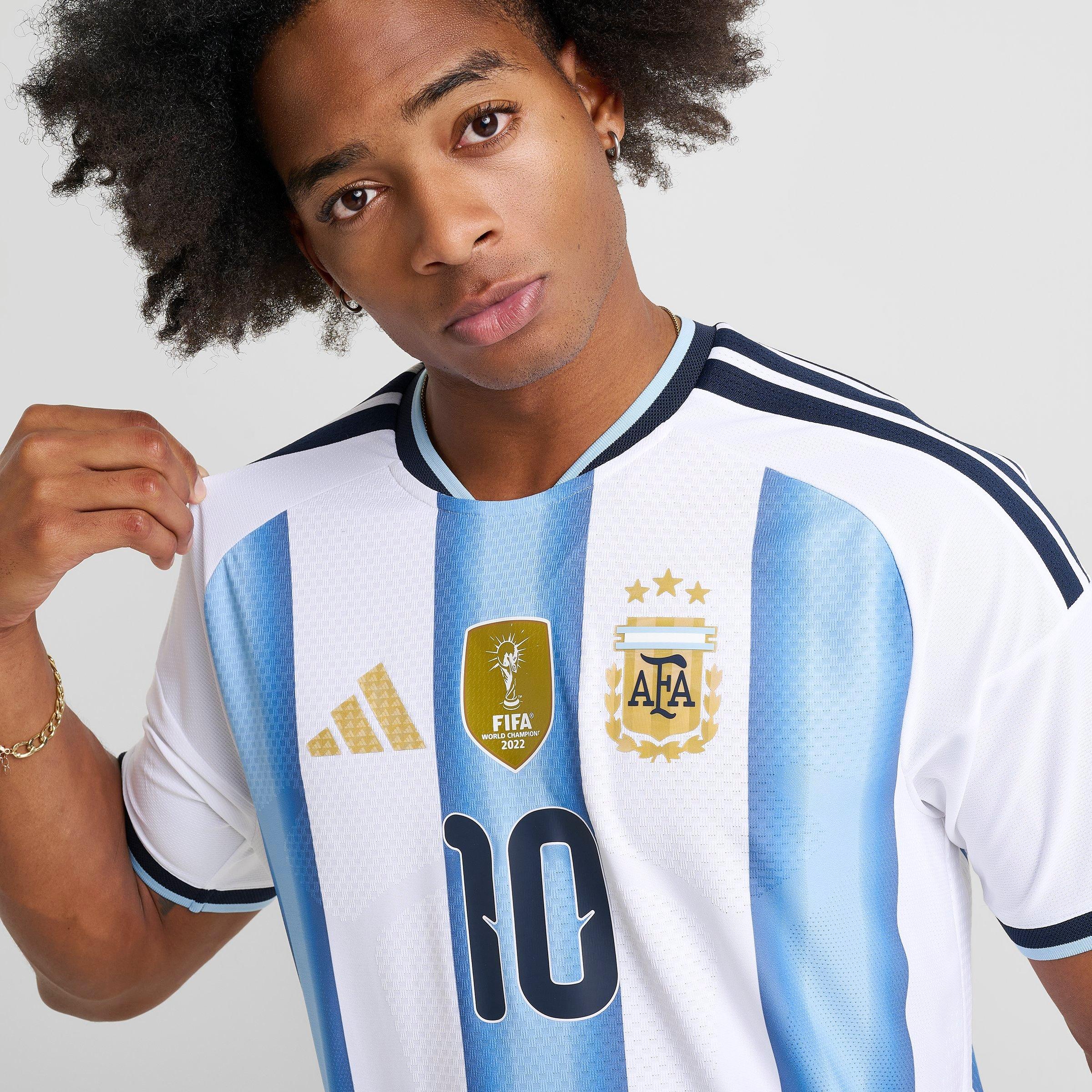 Men's adidas Argentina Lionel Messi Home Authentic Soccer Jersey