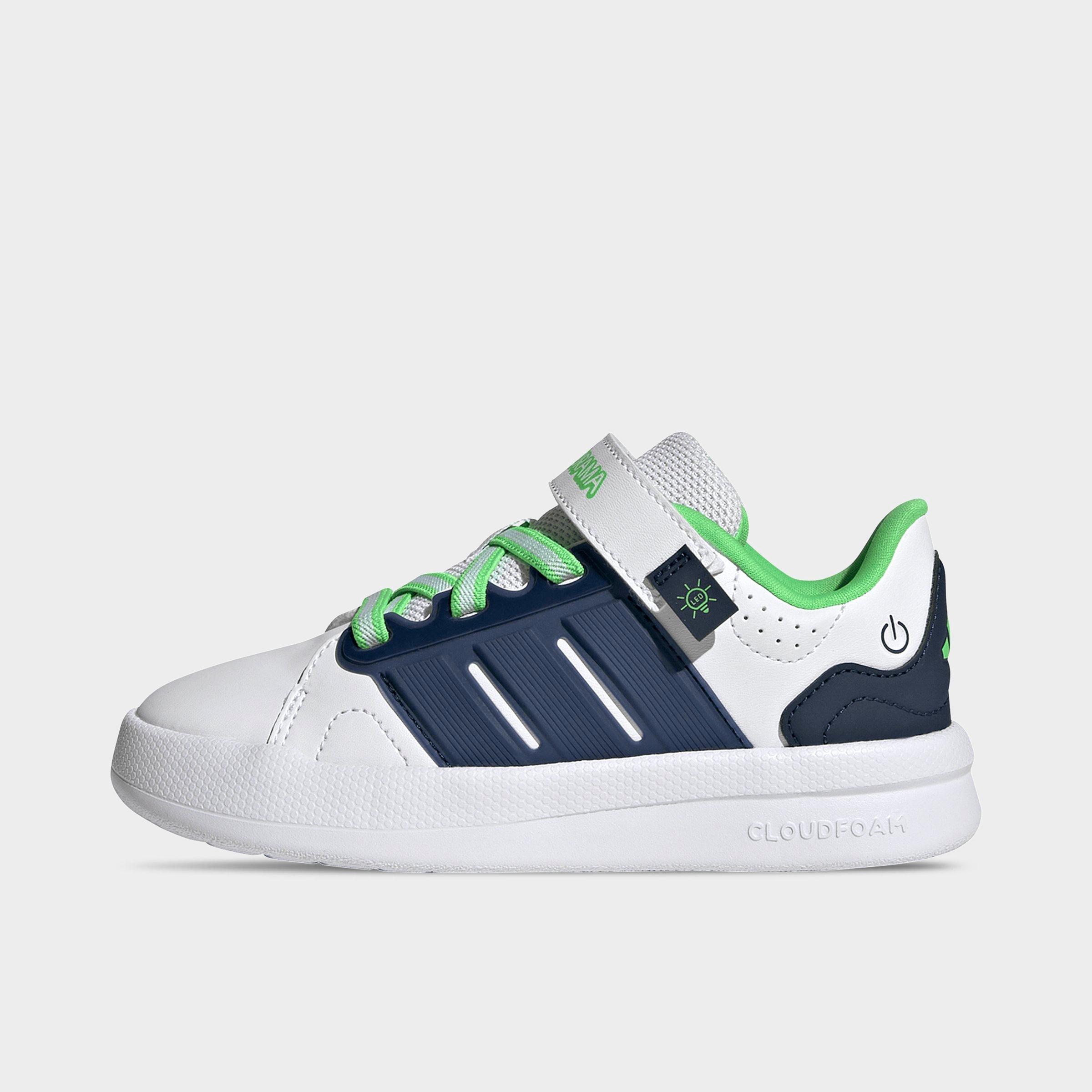 Little Kids' adidas Lightorama Court Stretch Lace Hook-And-Loop Casual Shoes