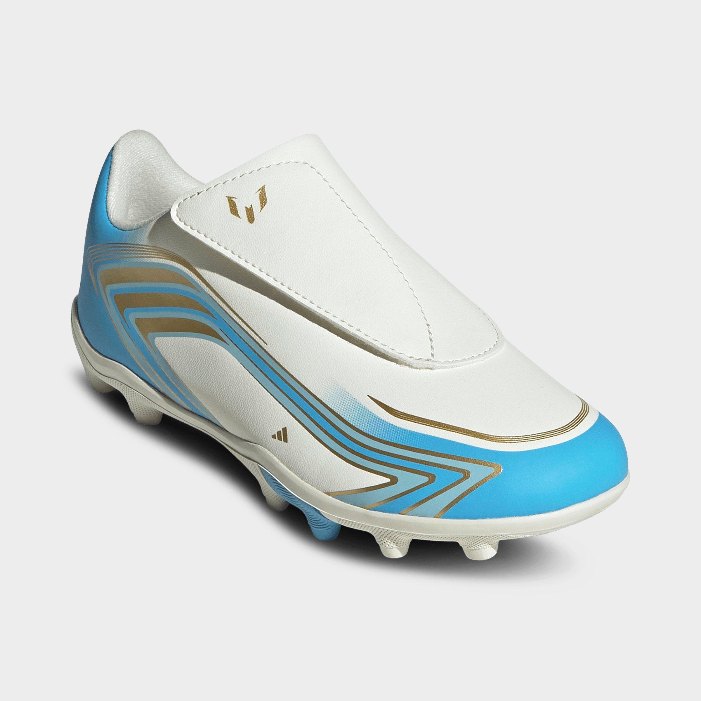 Big Kids' adidas F50 Messi Club Hook-and-Loop Firm Ground and Multi Ground Soccer Cleats