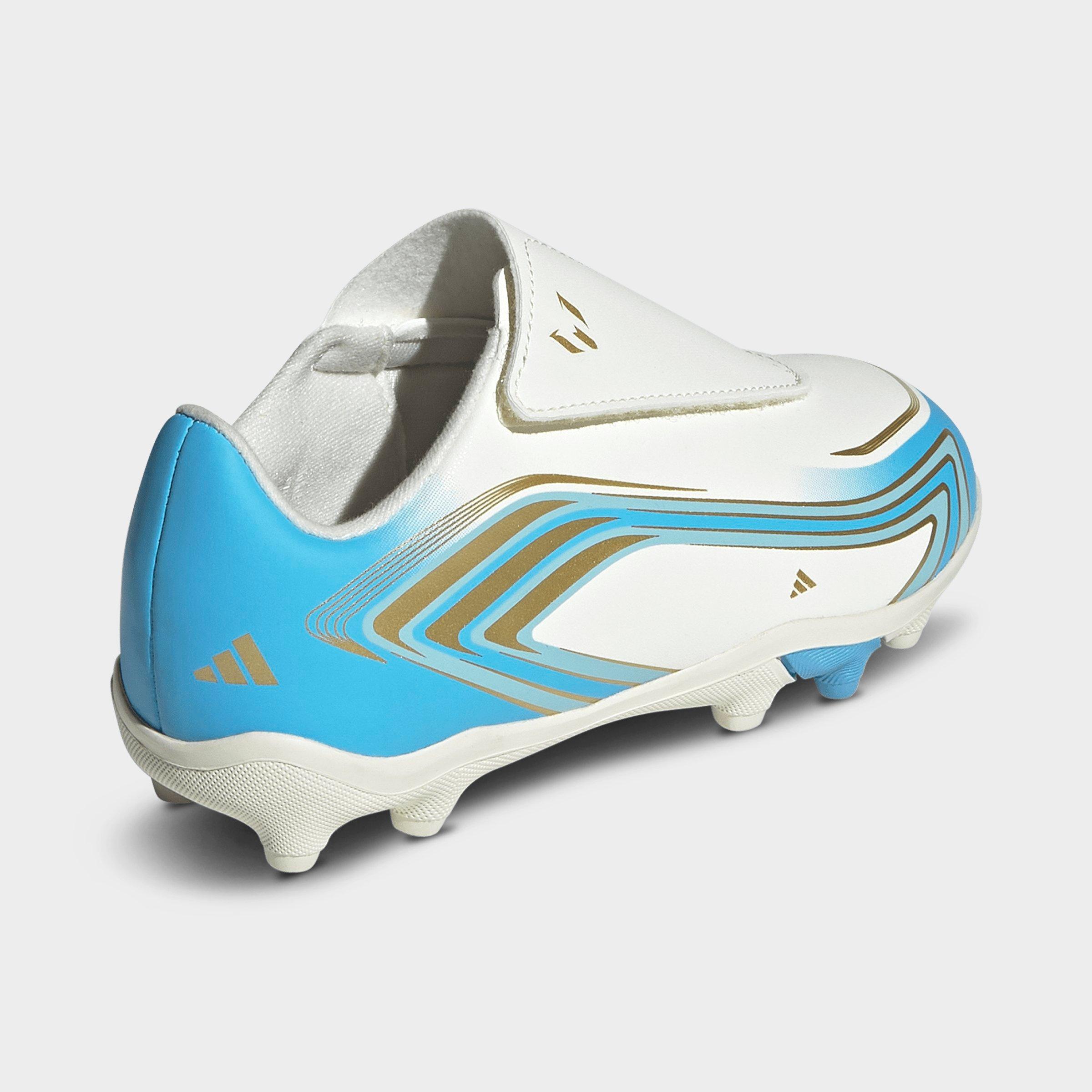 Big Kids' adidas F50 Messi Club Hook-and-Loop Firm Ground and Multi Ground Soccer Cleats