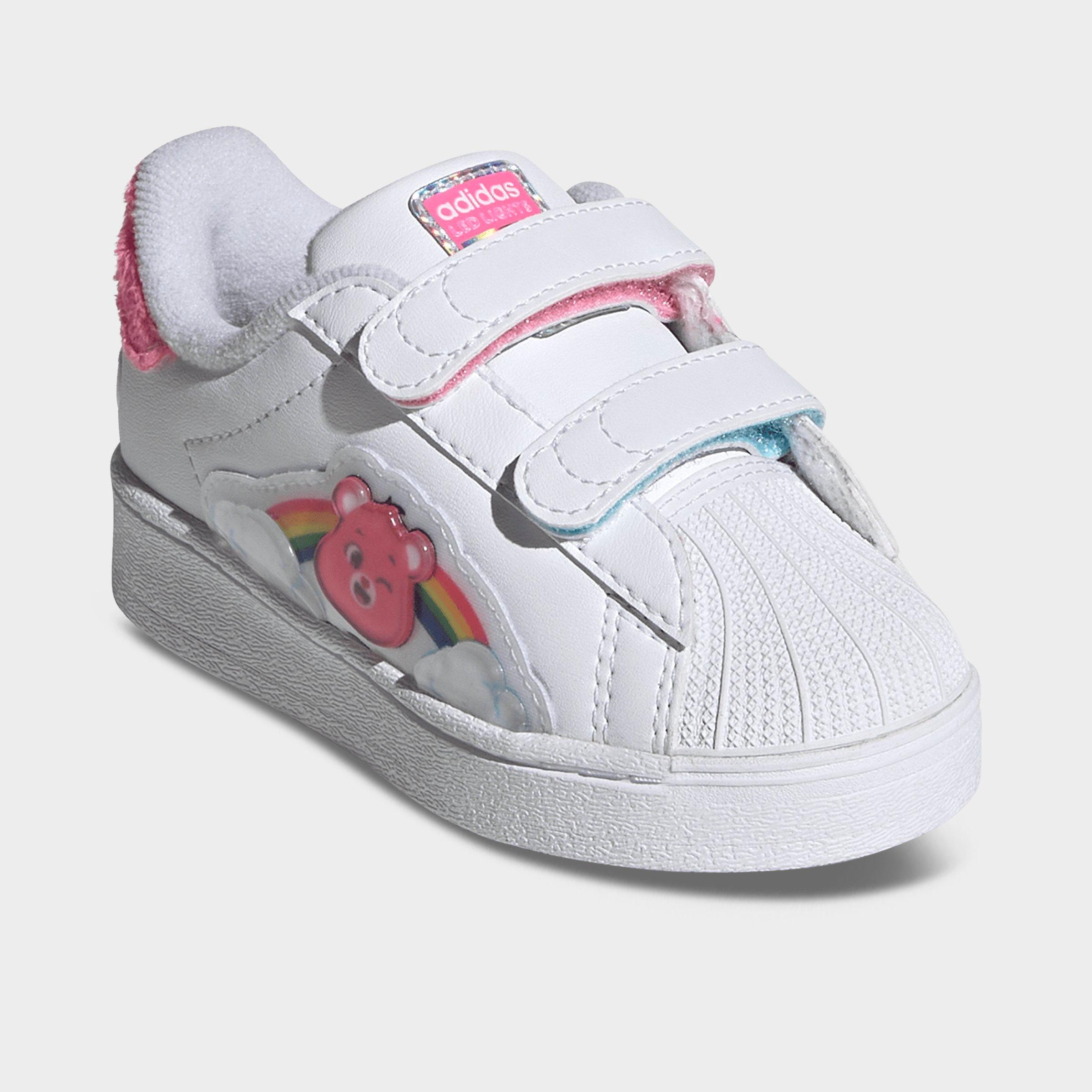 Girls' Toddler adidas Originals x Care Bears Superstar LED Lights Comfort Closure Casual Shoes