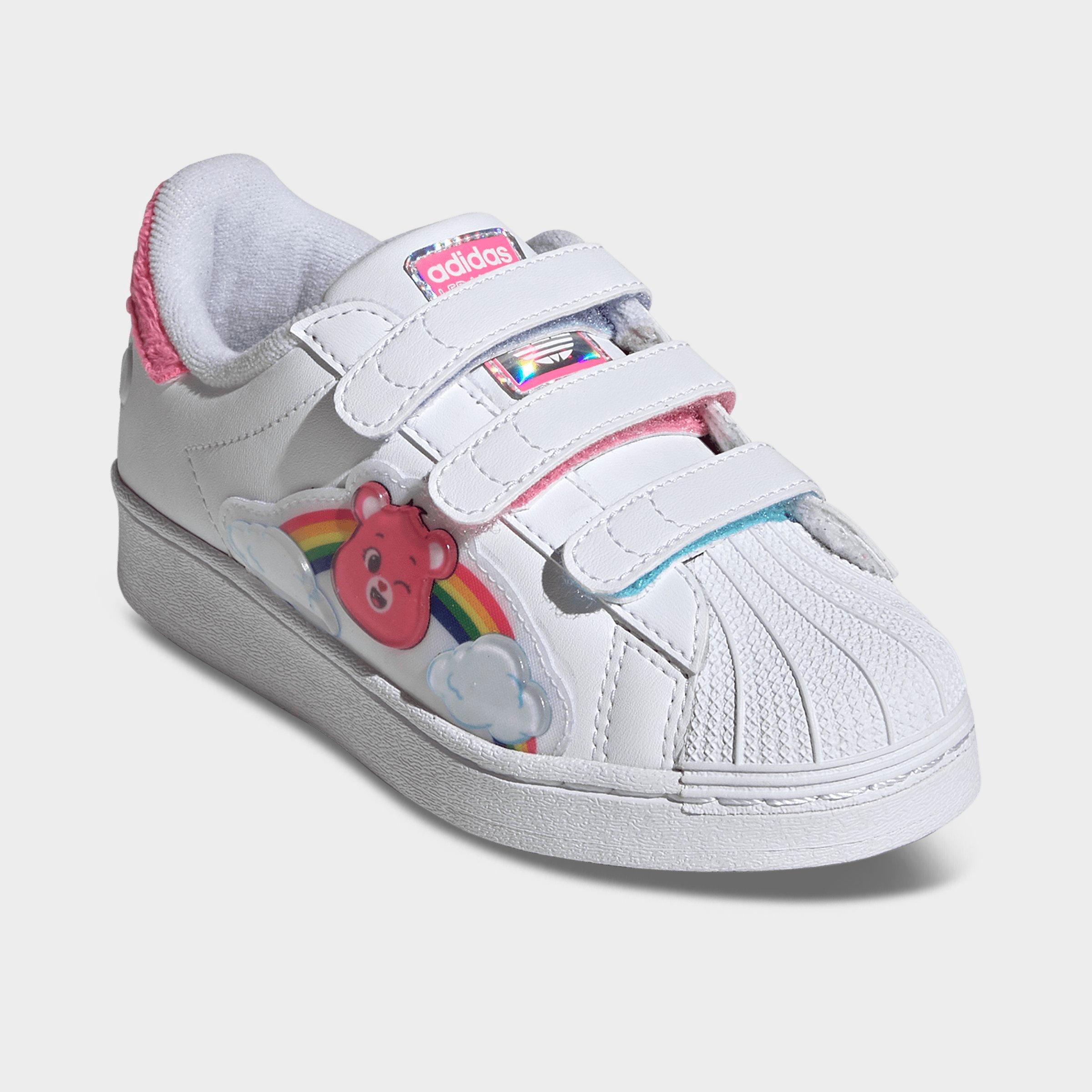 Girls' Little Kids' adidas Originals x Care Bears Superstar LED Lights Comfort Closure Casual Shoes