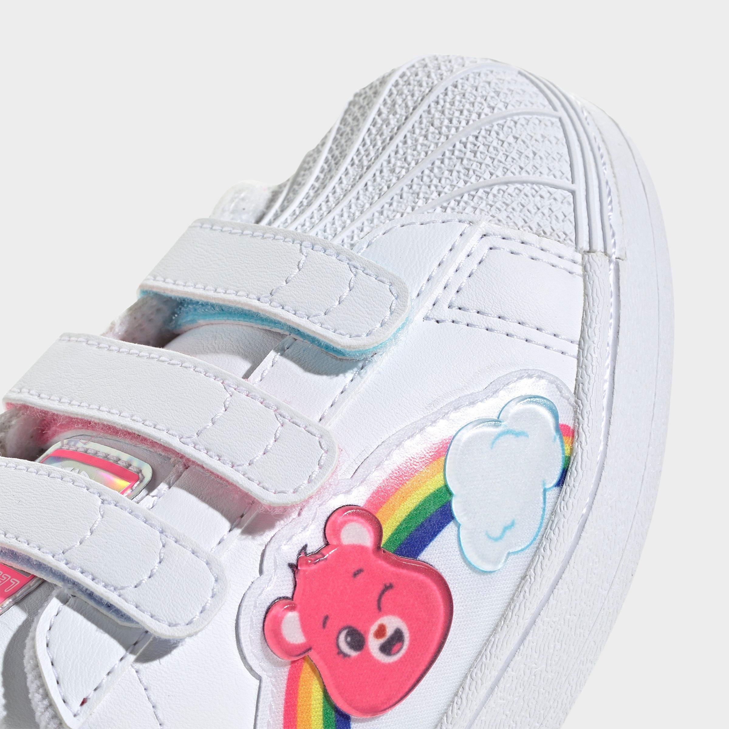 Girls' Little Kids' adidas Originals x Care Bears Superstar LED Lights Comfort Closure Casual Shoes