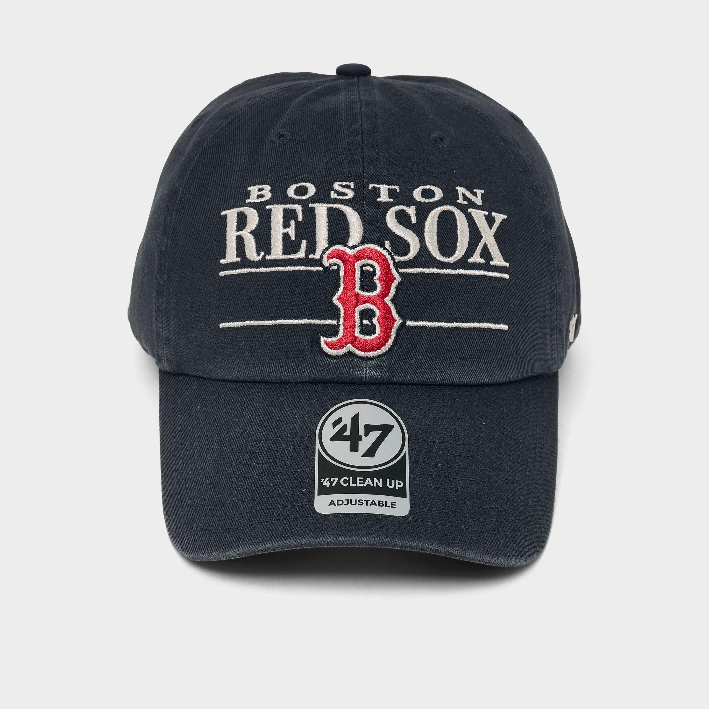 '47 Boston Red Sox MLB Team Name & Logo Clean Up Strapback Hat