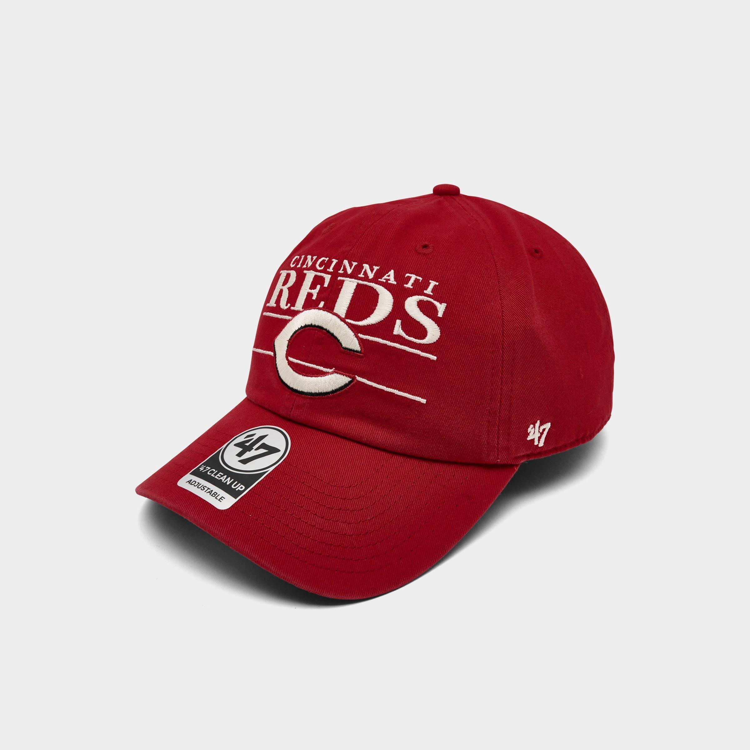 '47 Cincinnati Reds MLB Team Name & Logo Clean Up Strapback Hat
