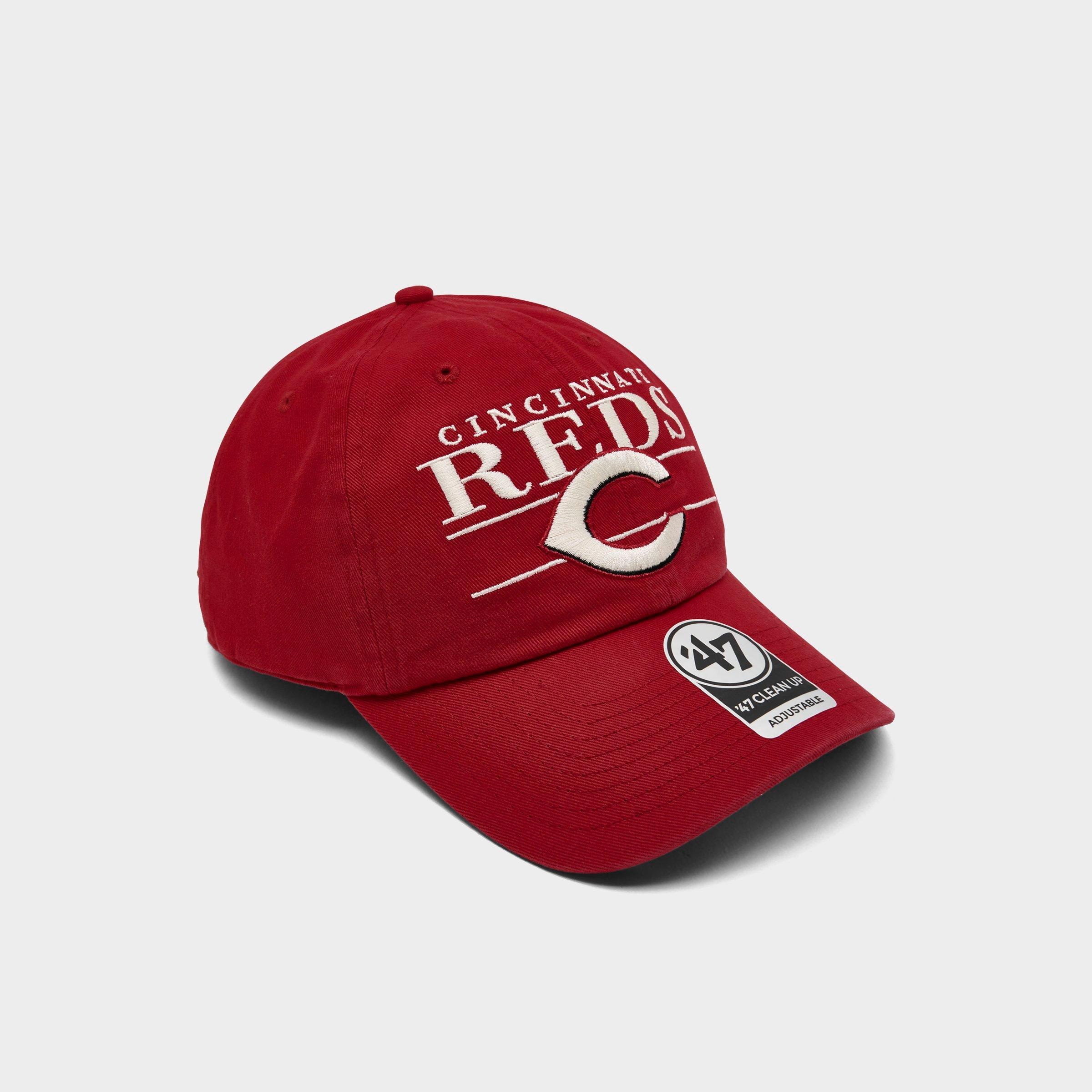 '47 Cincinnati Reds MLB Team Name & Logo Clean Up Strapback Hat