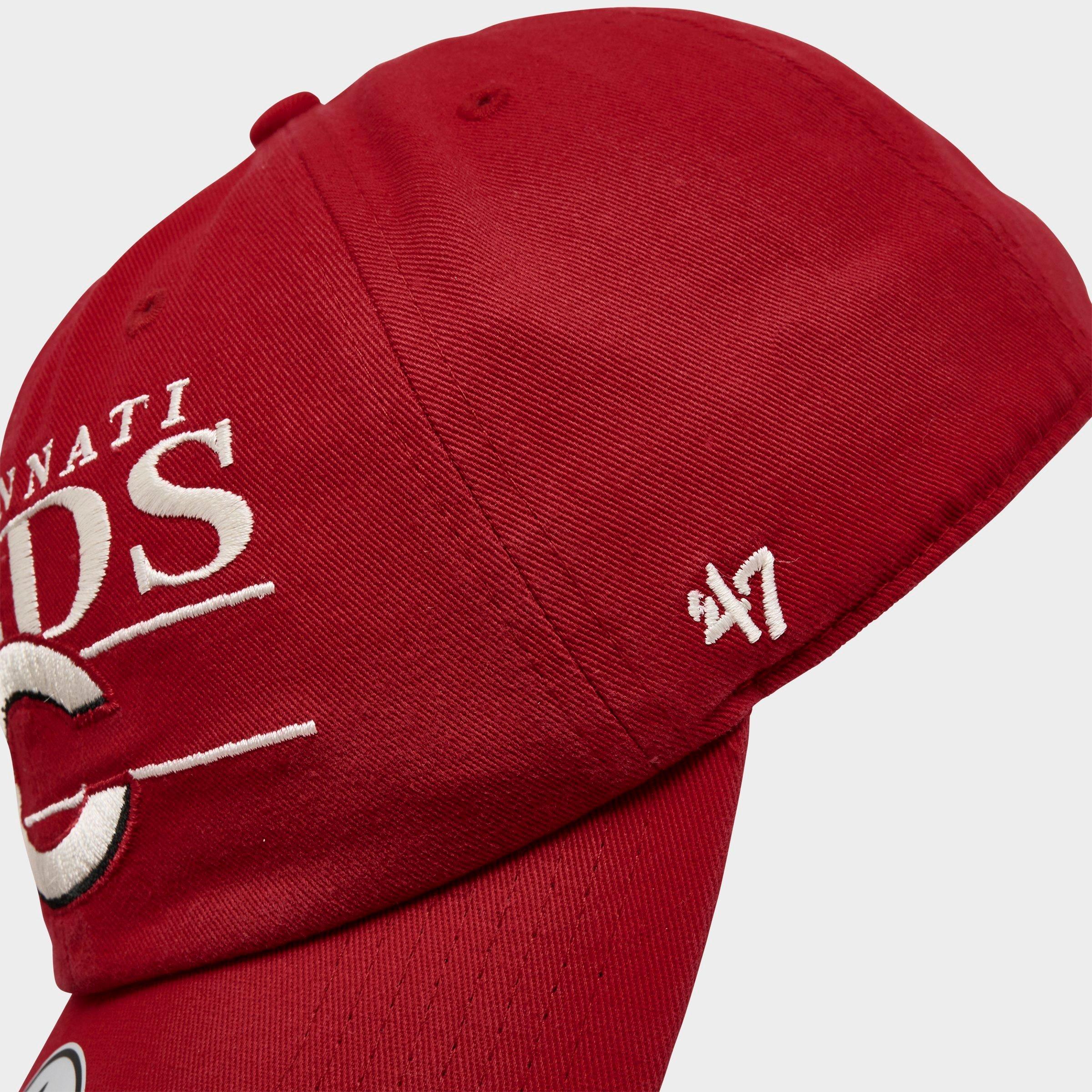 '47 Cincinnati Reds MLB Team Name & Logo Clean Up Strapback Hat