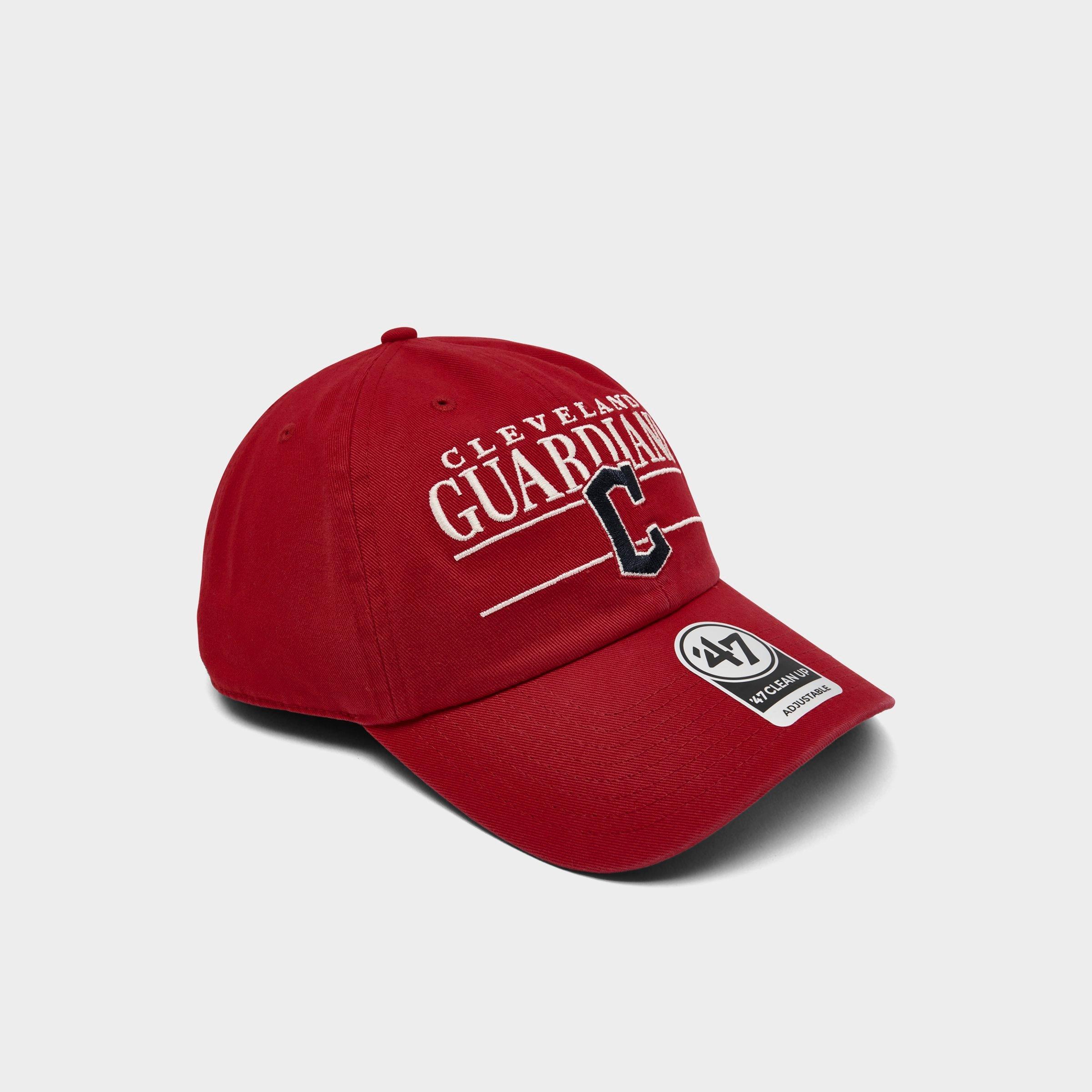 '47 Cleveland Guardians MLB Team Name & Logo Clean Up Strapback Hat