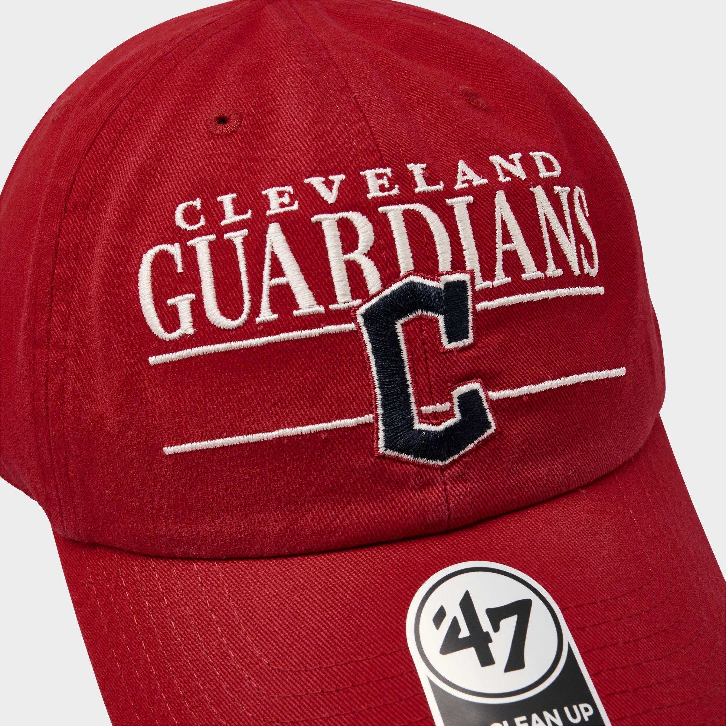 '47 Cleveland Guardians MLB Team Name & Logo Clean Up Strapback Hat