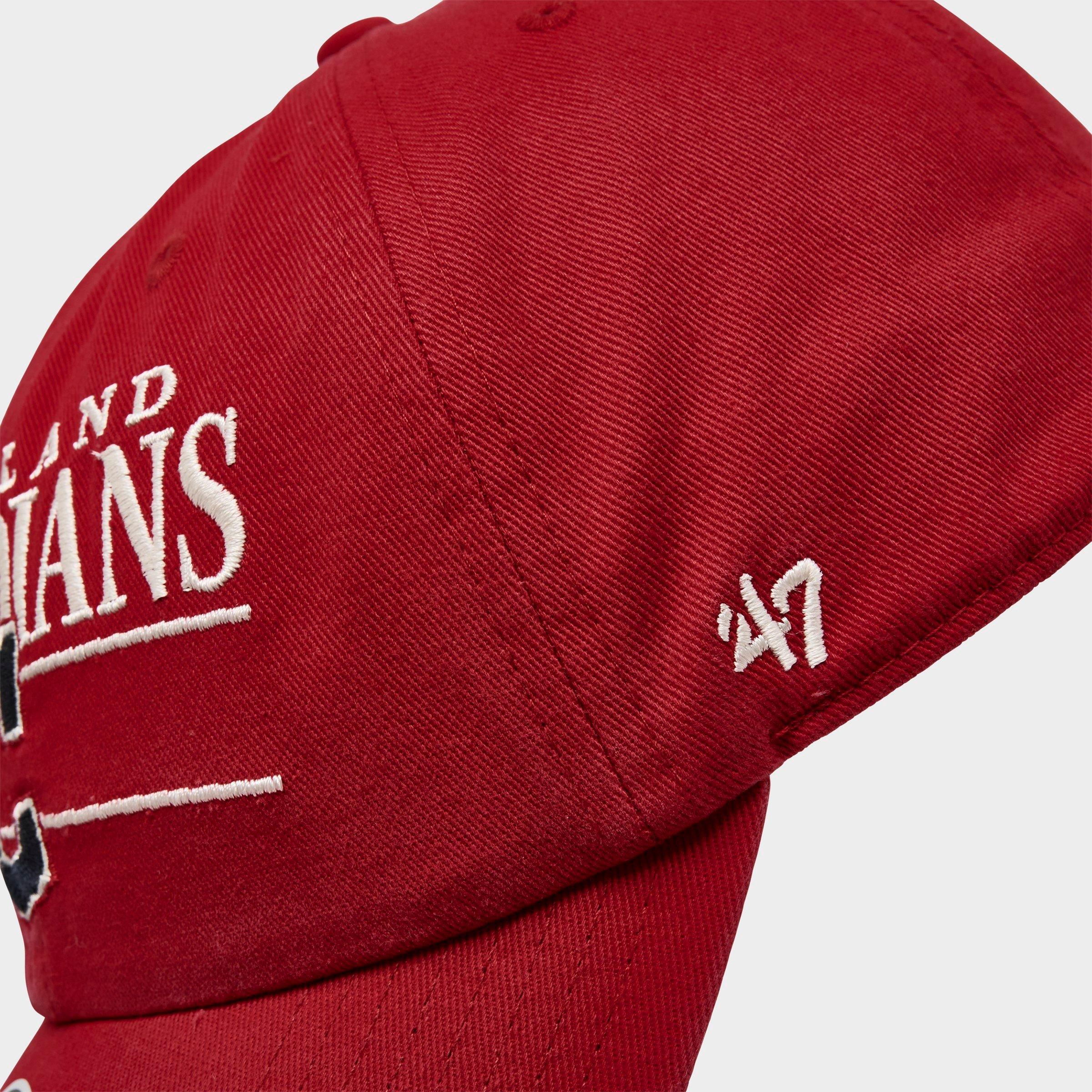 '47 Cleveland Guardians MLB Team Name & Logo Clean Up Strapback Hat