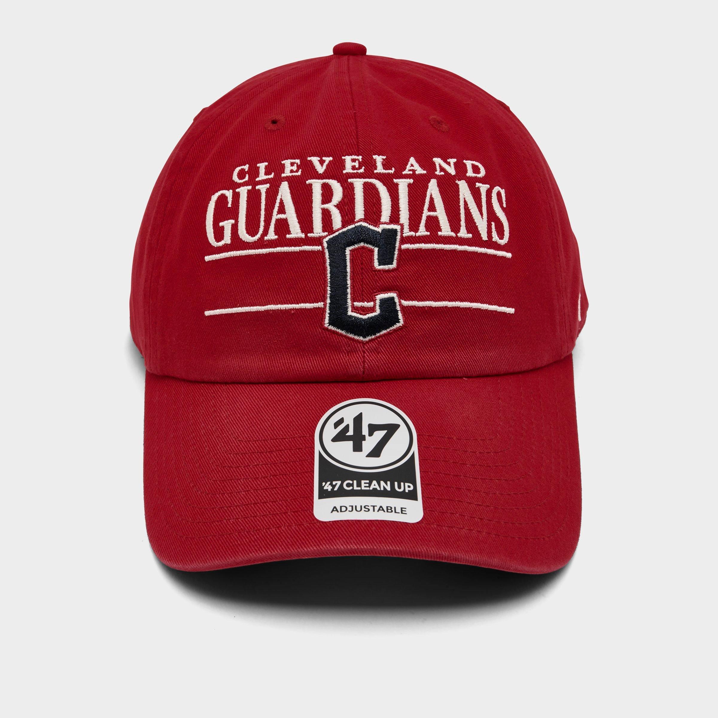 '47 Cleveland Guardians MLB Team Name & Logo Clean Up Strapback Hat