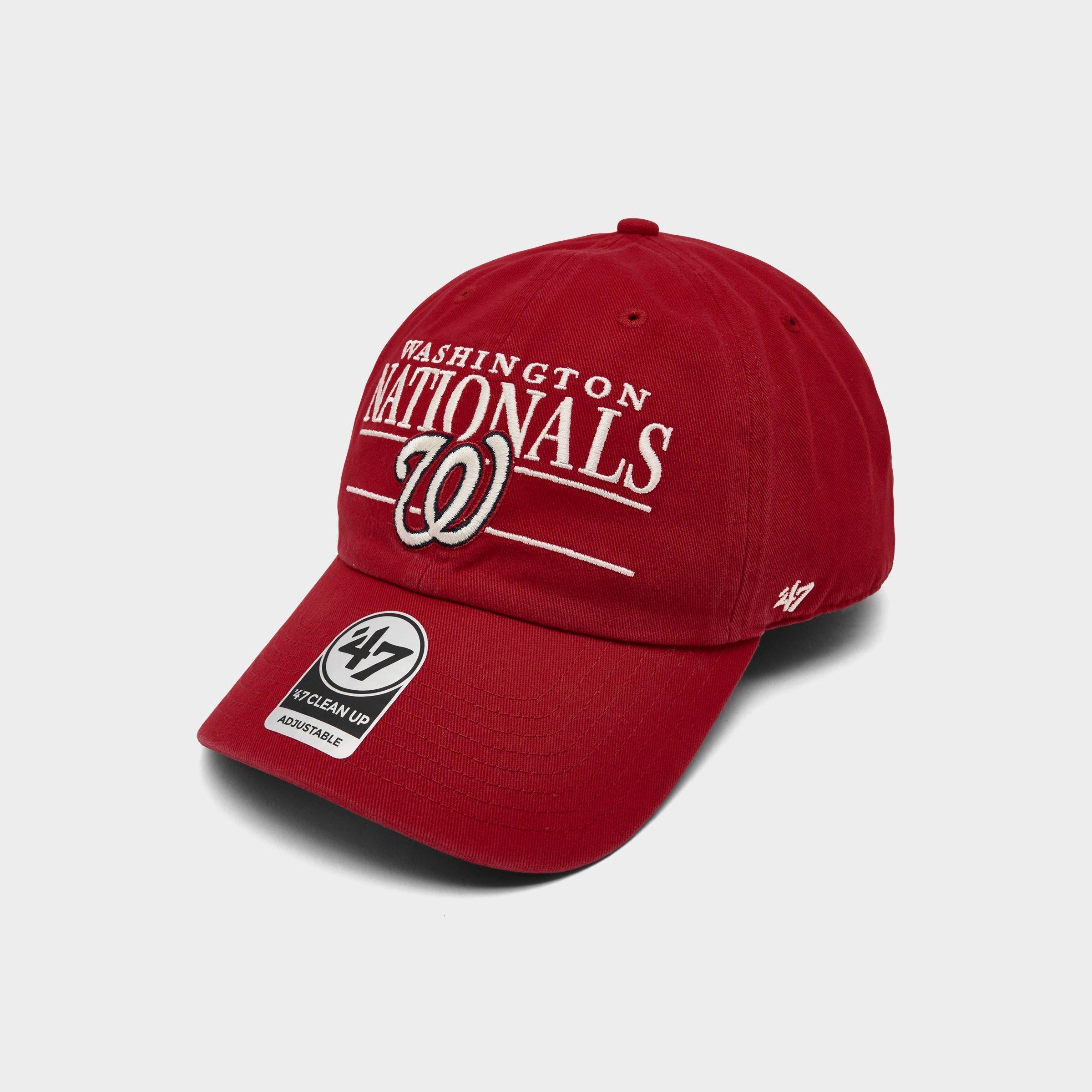 '47 Washington Nationals MLB Team Name & Logo Clean Up Strapback Hat