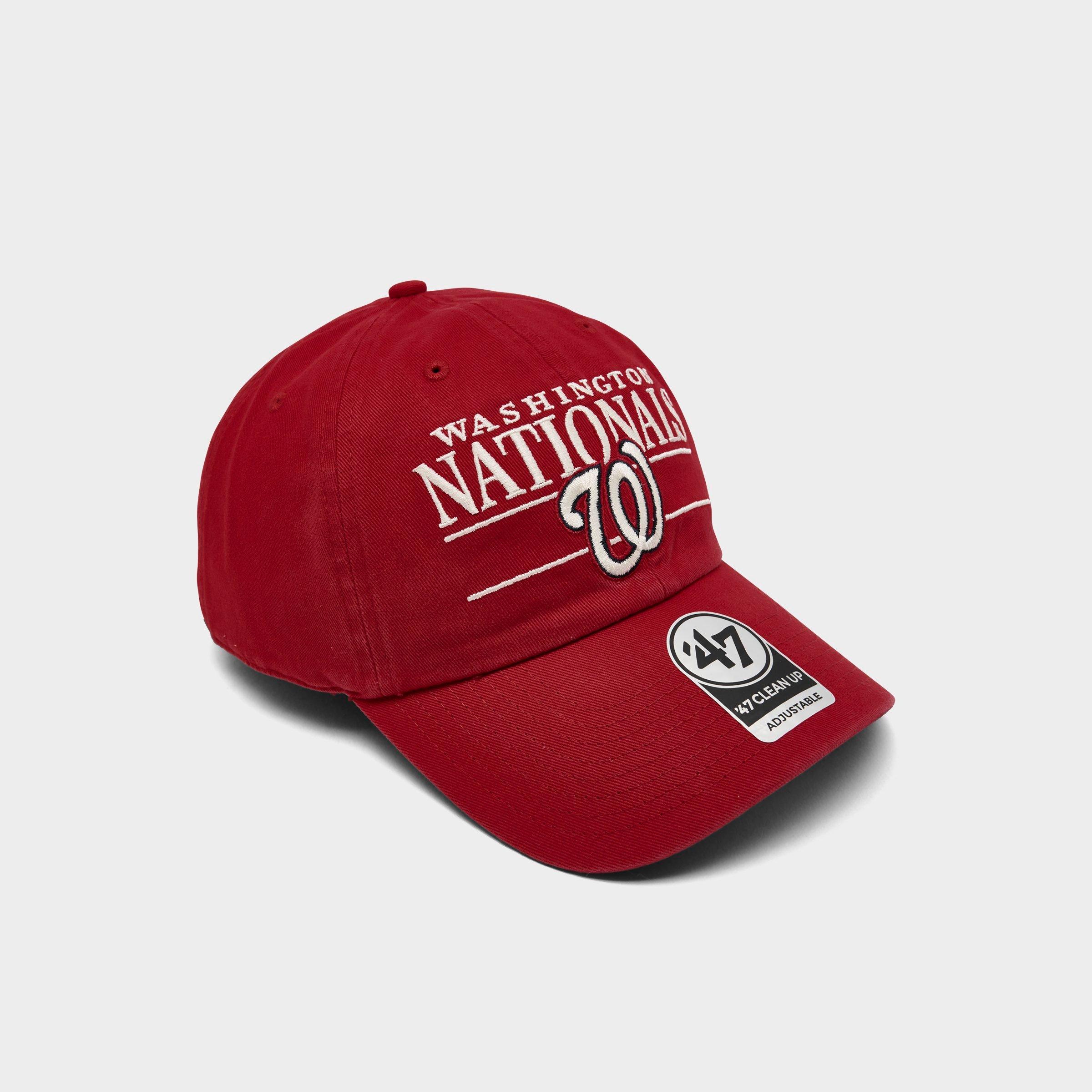 '47 Washington Nationals MLB Team Name & Logo Clean Up Strapback Hat