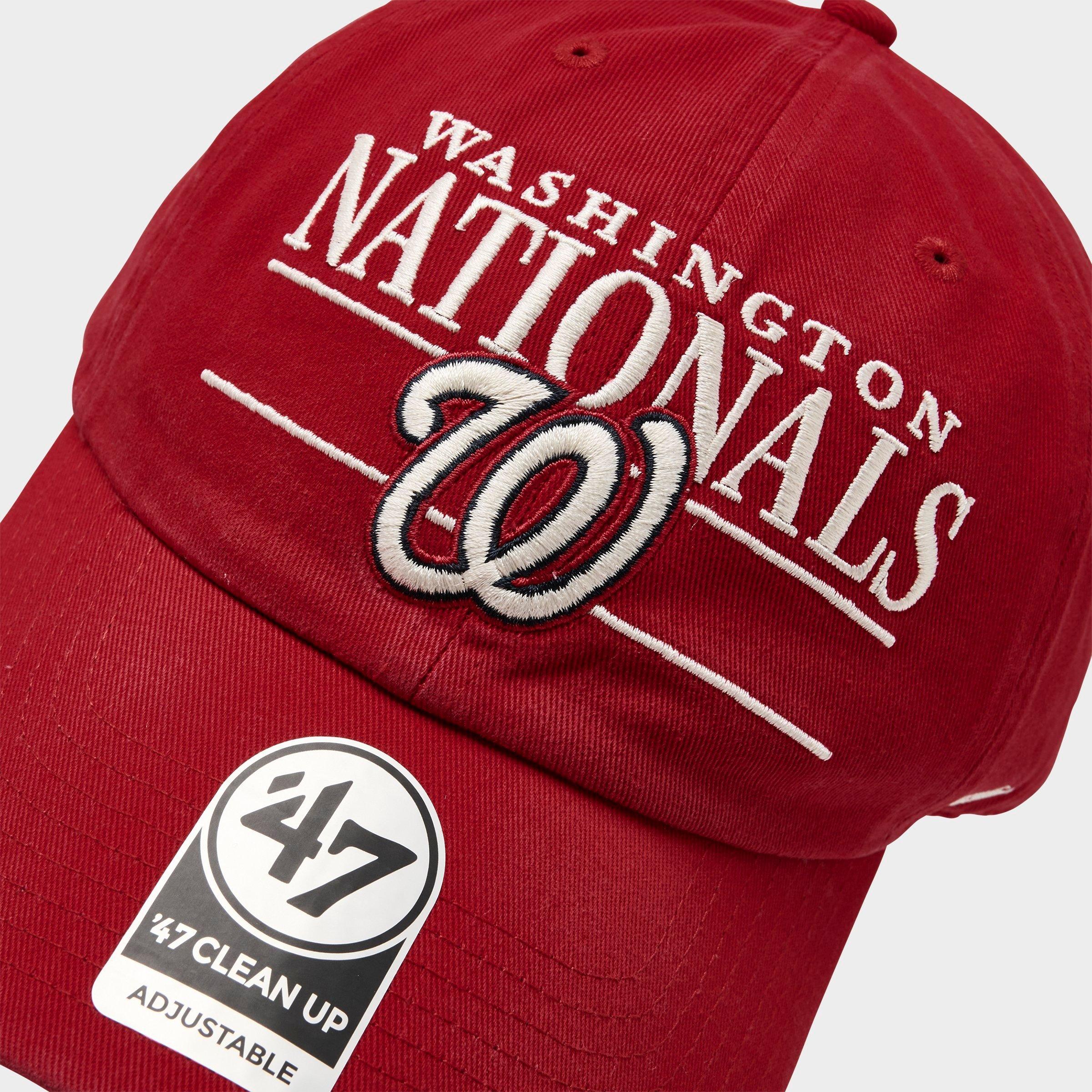 '47 Washington Nationals MLB Team Name & Logo Clean Up Strapback Hat