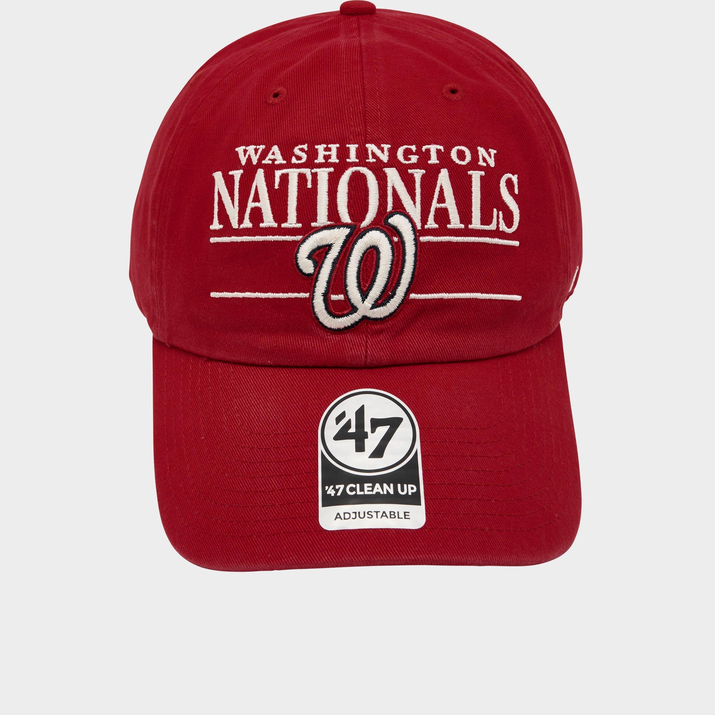 '47 Washington Nationals MLB Team Name & Logo Clean Up Strapback Hat