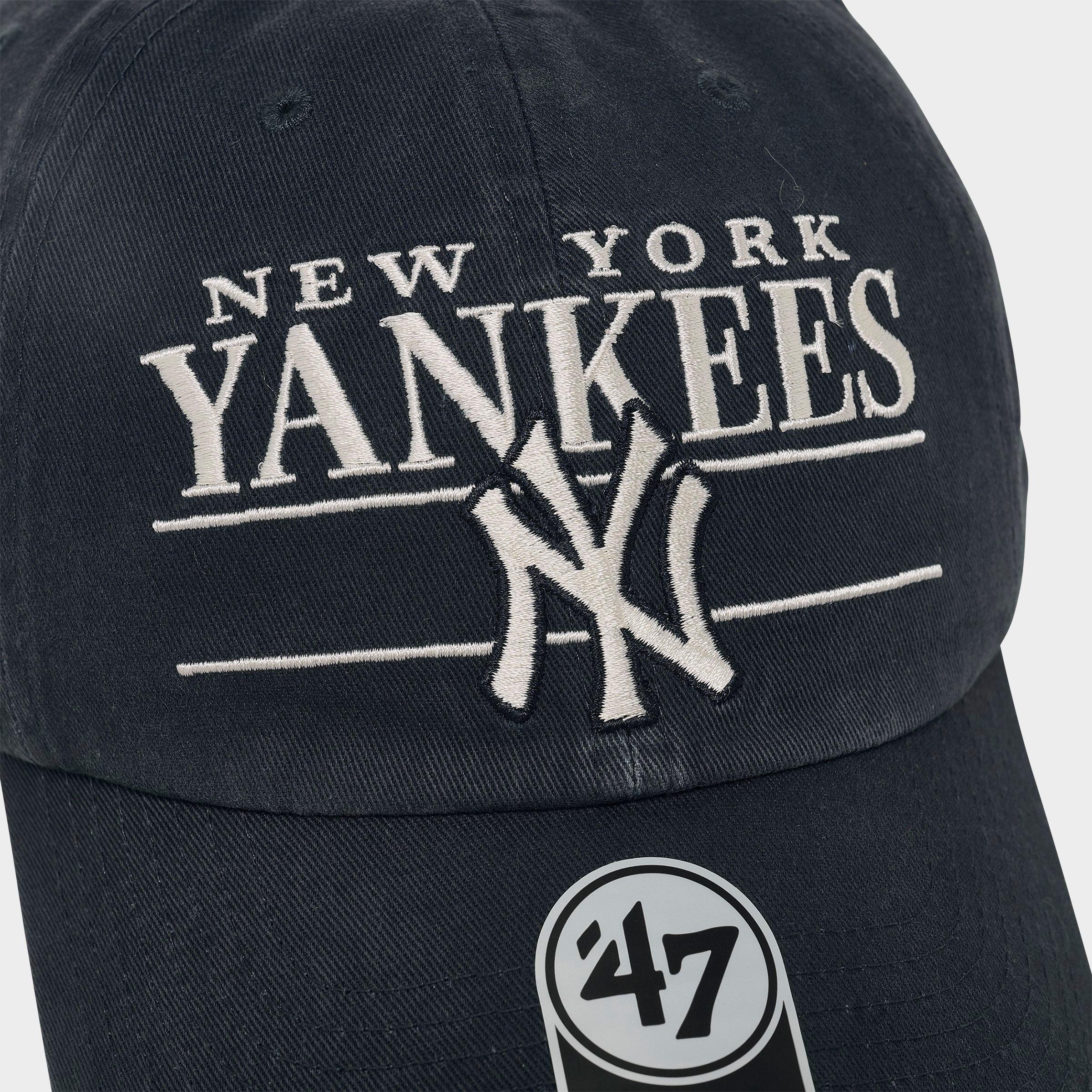 '47 New York Yankees MLB Team Name & Logo Clean Up Strapback Hat