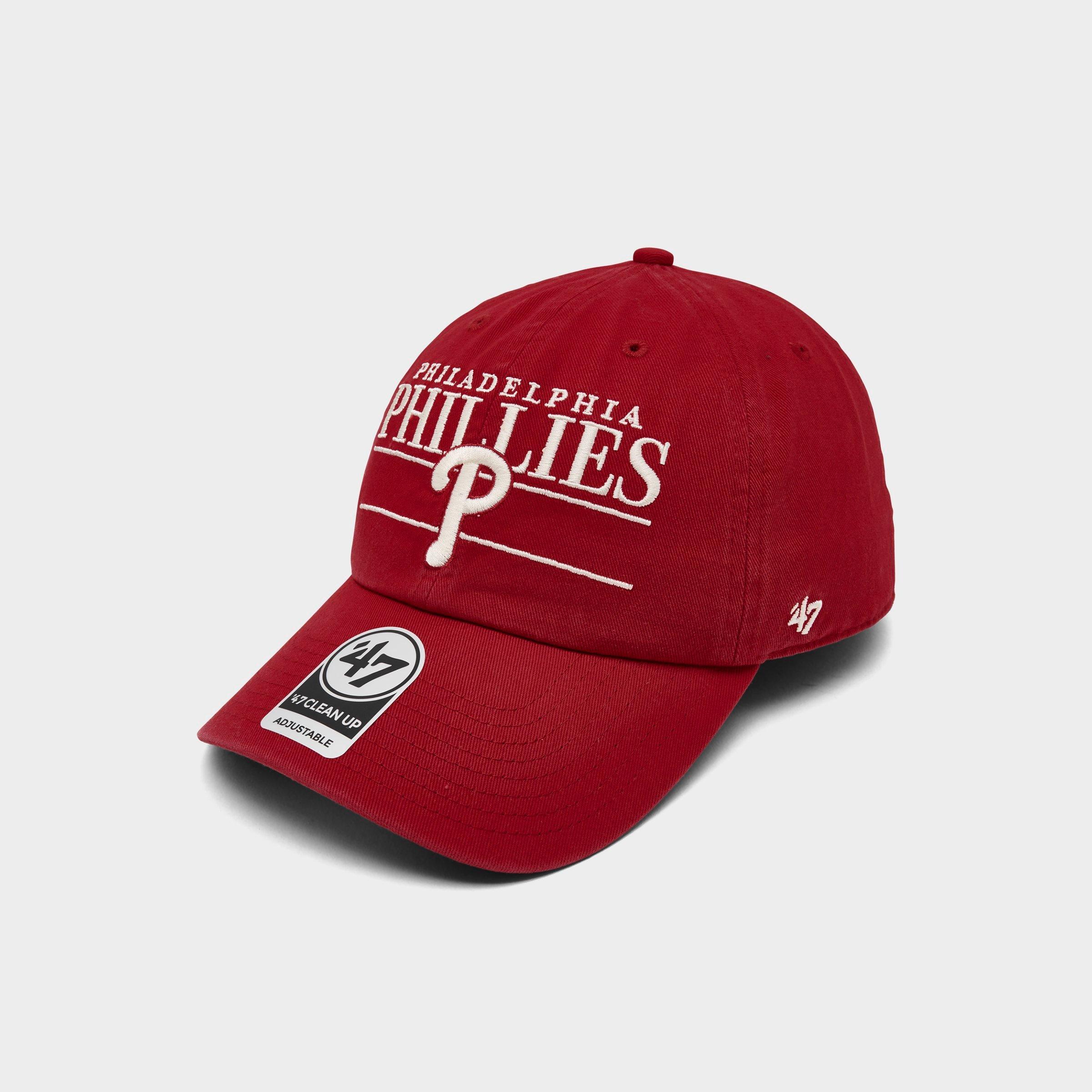 '47 Philadelphia Phillies MLB Team Name & Logo Clean Up Strapback Hat