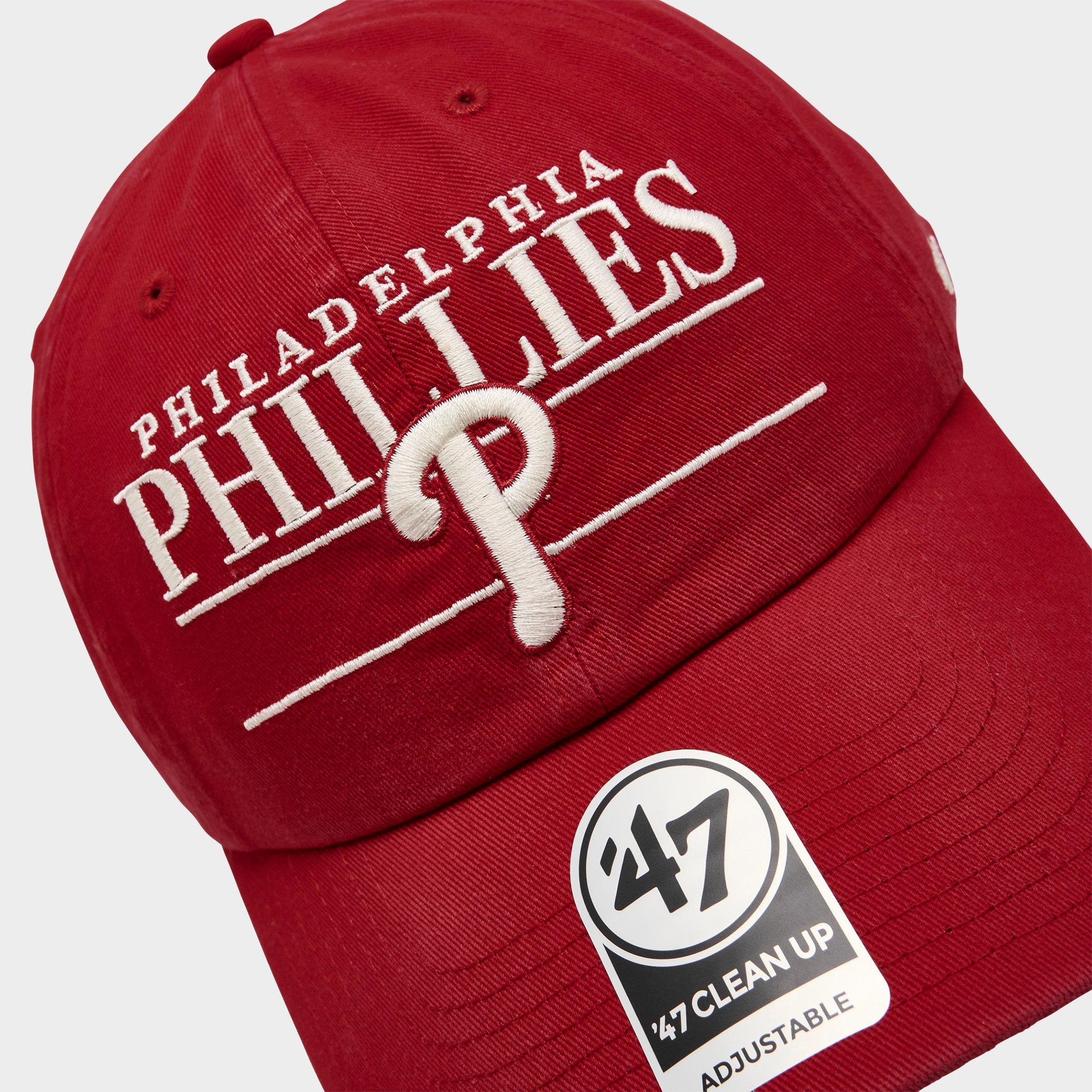 '47 Philadelphia Phillies MLB Team Name & Logo Clean Up Strapback Hat